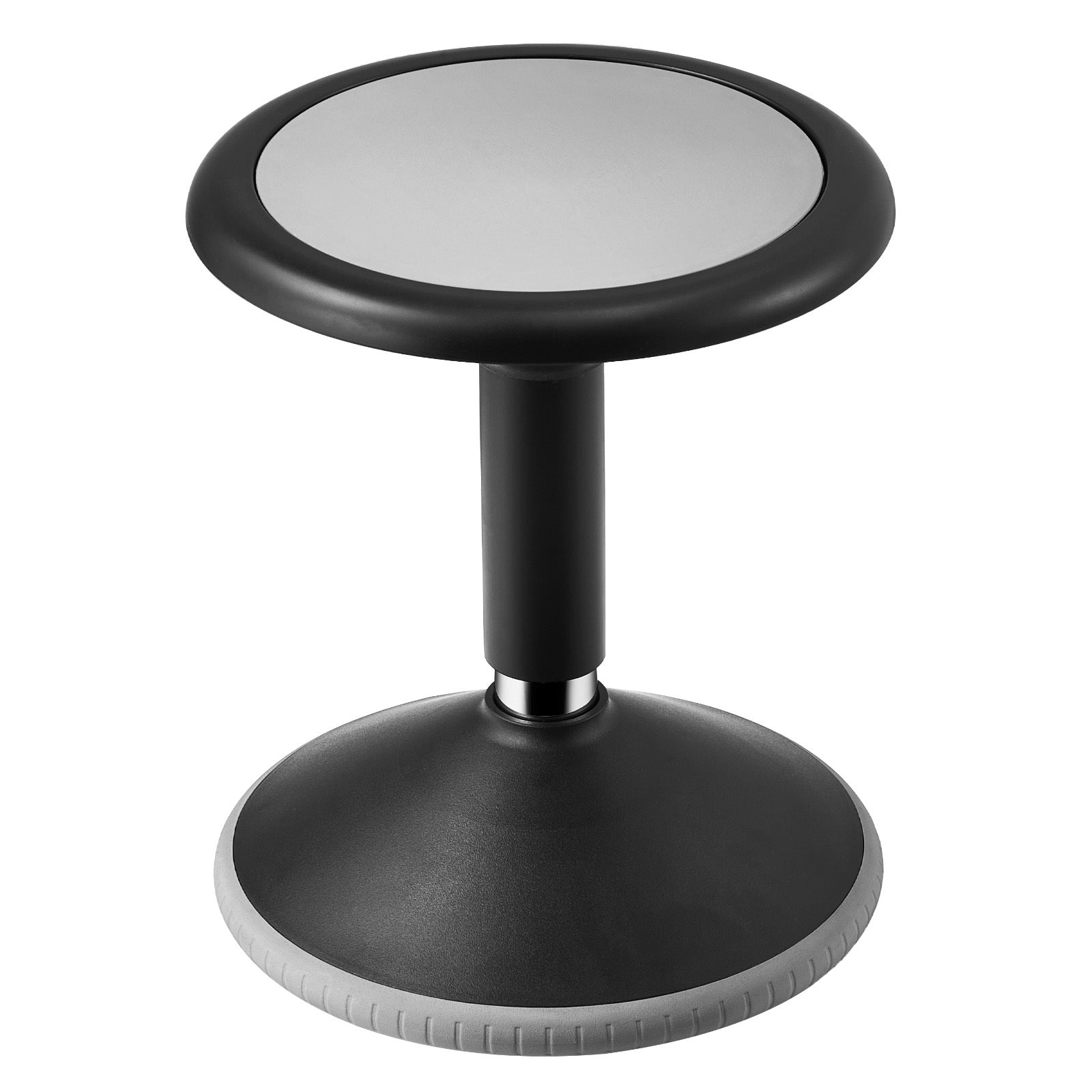 Black wobble chair, height adjustable active seat for focus