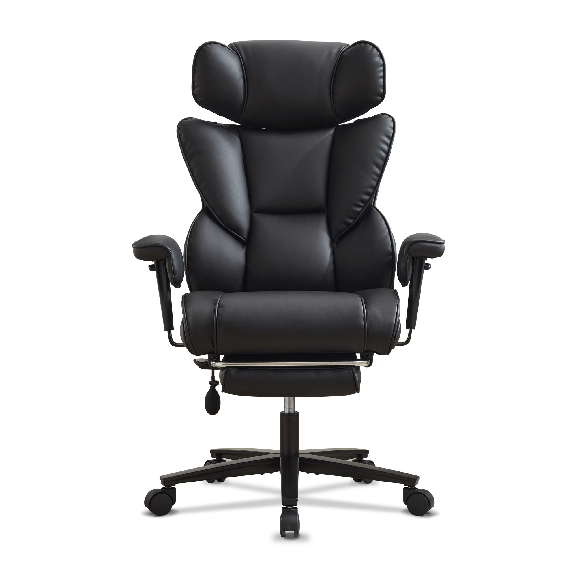 Big and tall ergonomic office chair with footrest and lumbar support