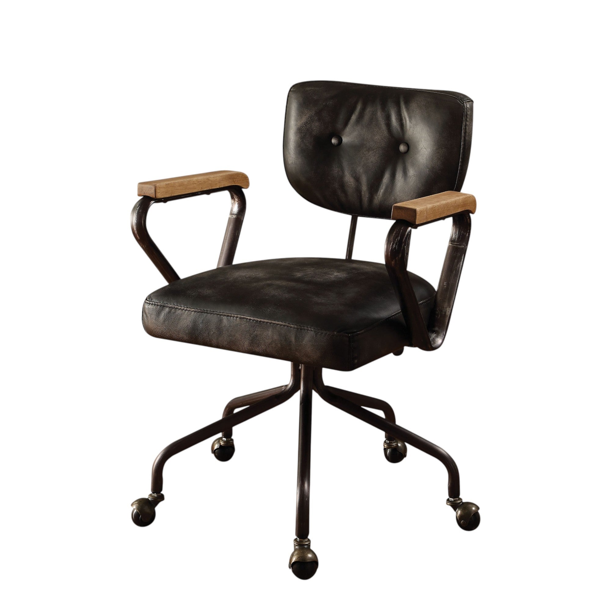 Hallie Black Top Grain Leather Executive Chair