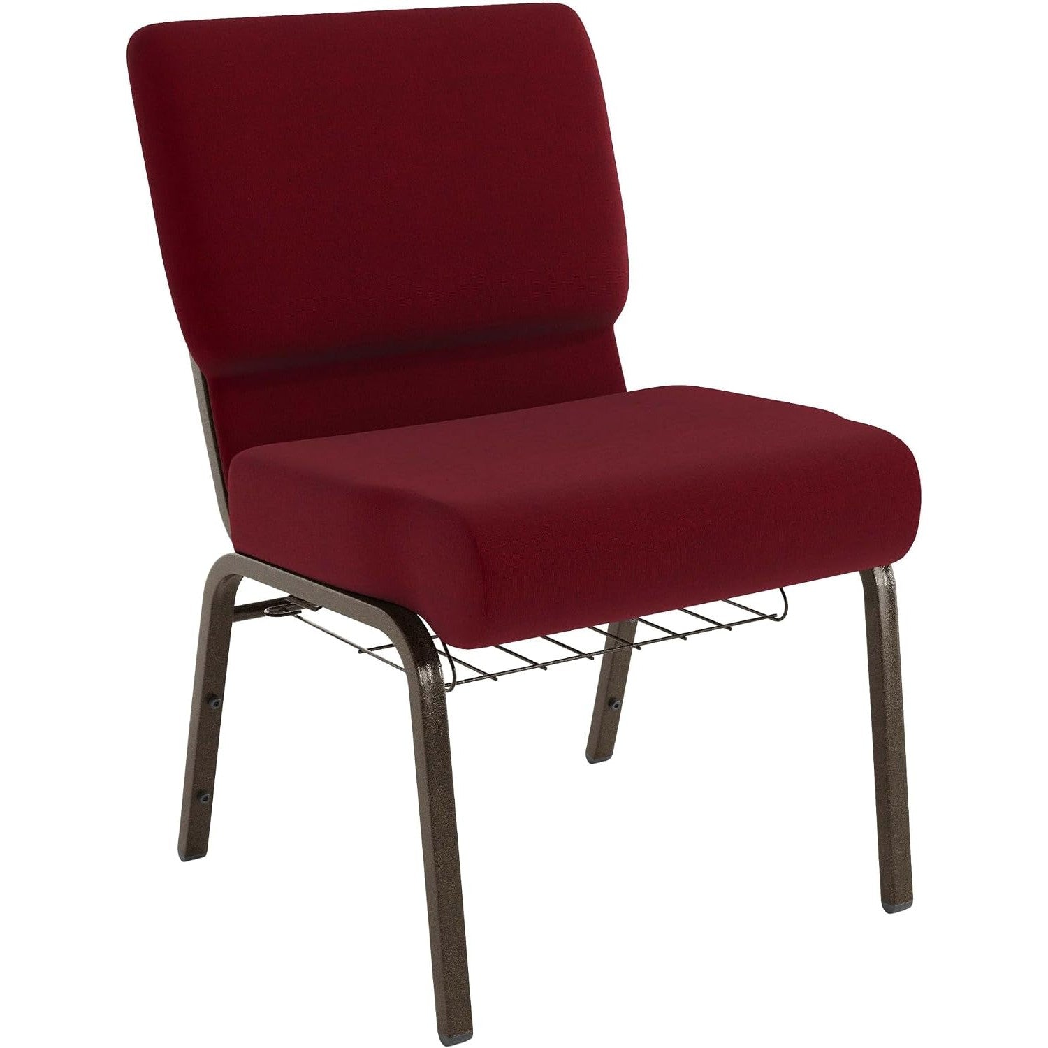 Flash Furniture HERCULES series church chairs, burgundy fabric, 4 pack