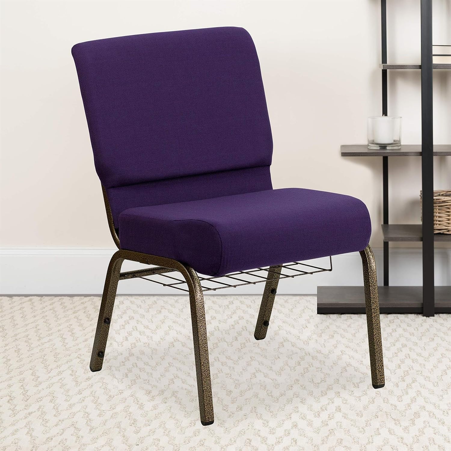 HERCULES royal purple church chair – view 2