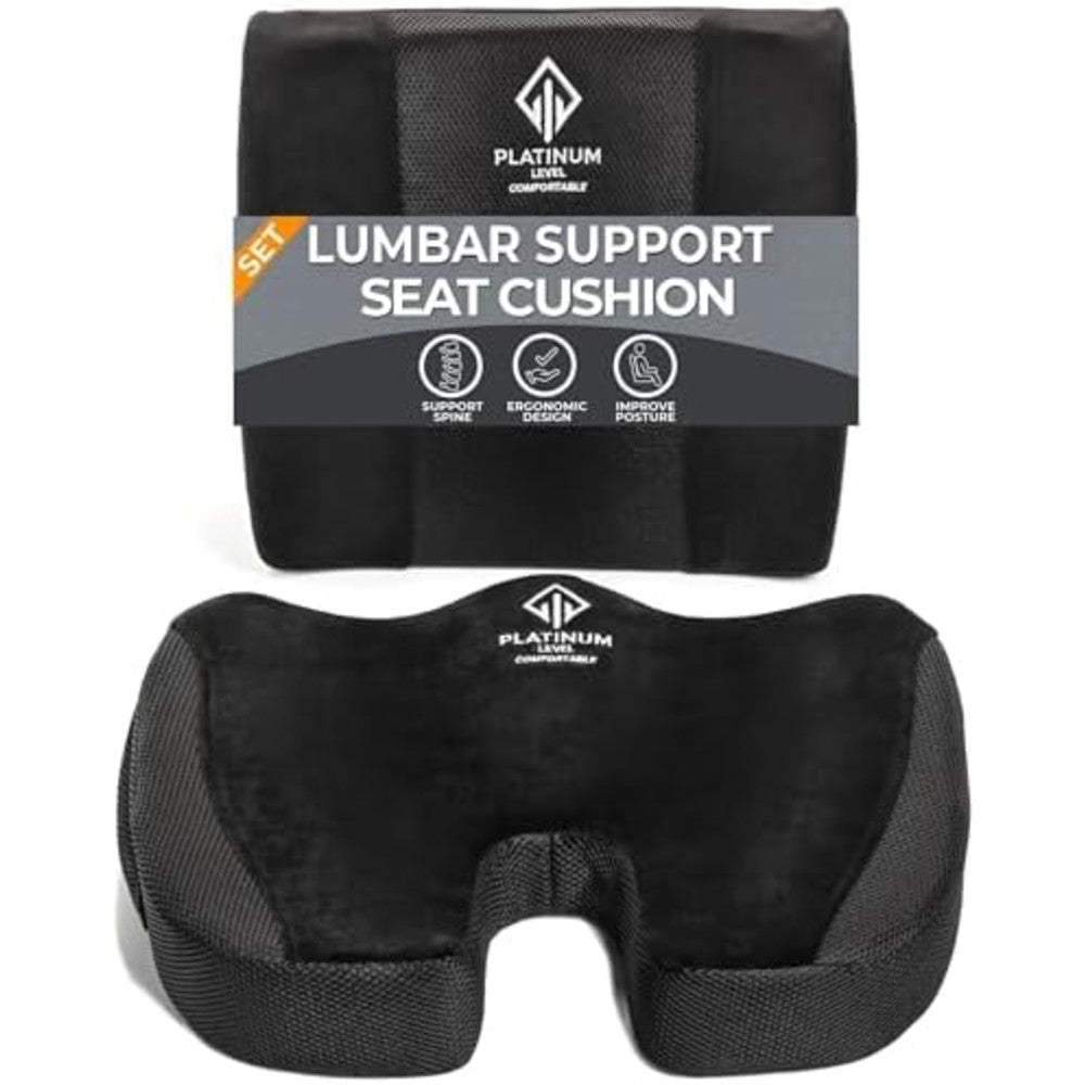 Platinum-Level Comfortable Ergonomic Memory Foam Lumbar & Seat Cushion - main image