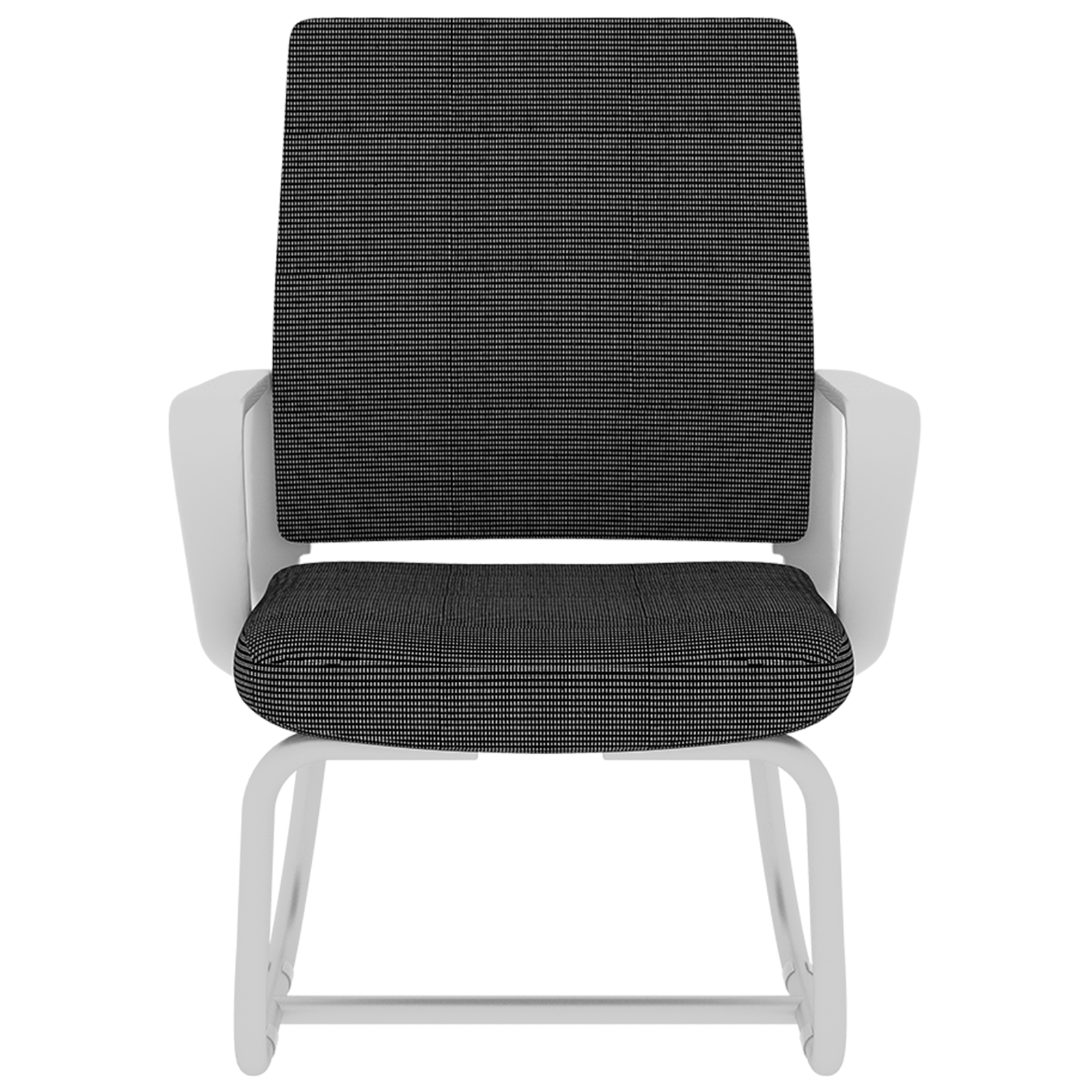 Modern Mesh Back Office Chair with Metal Frame, White & Black