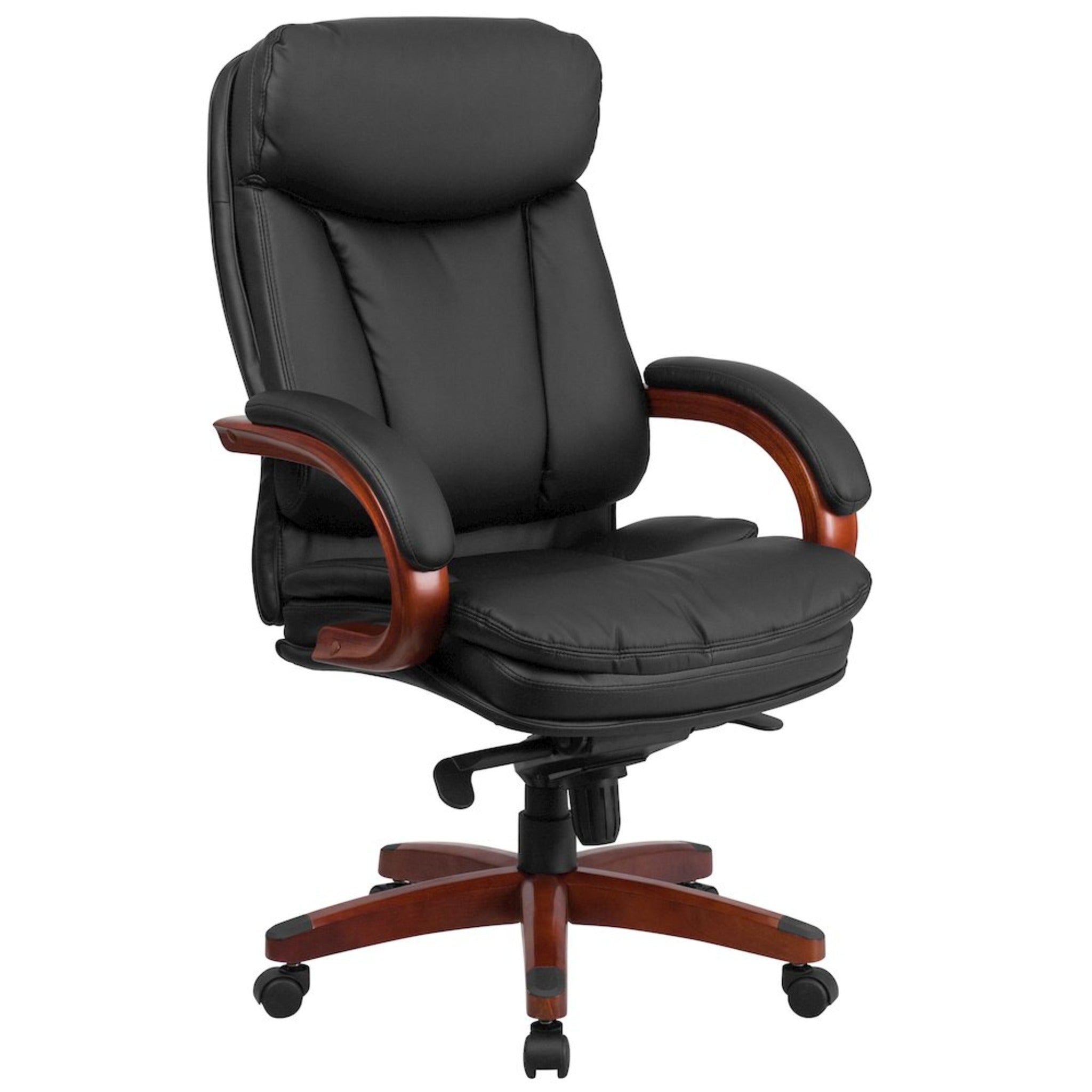 High Back Black LeatherSoft Executive Office Chair with Synchro-Tilt