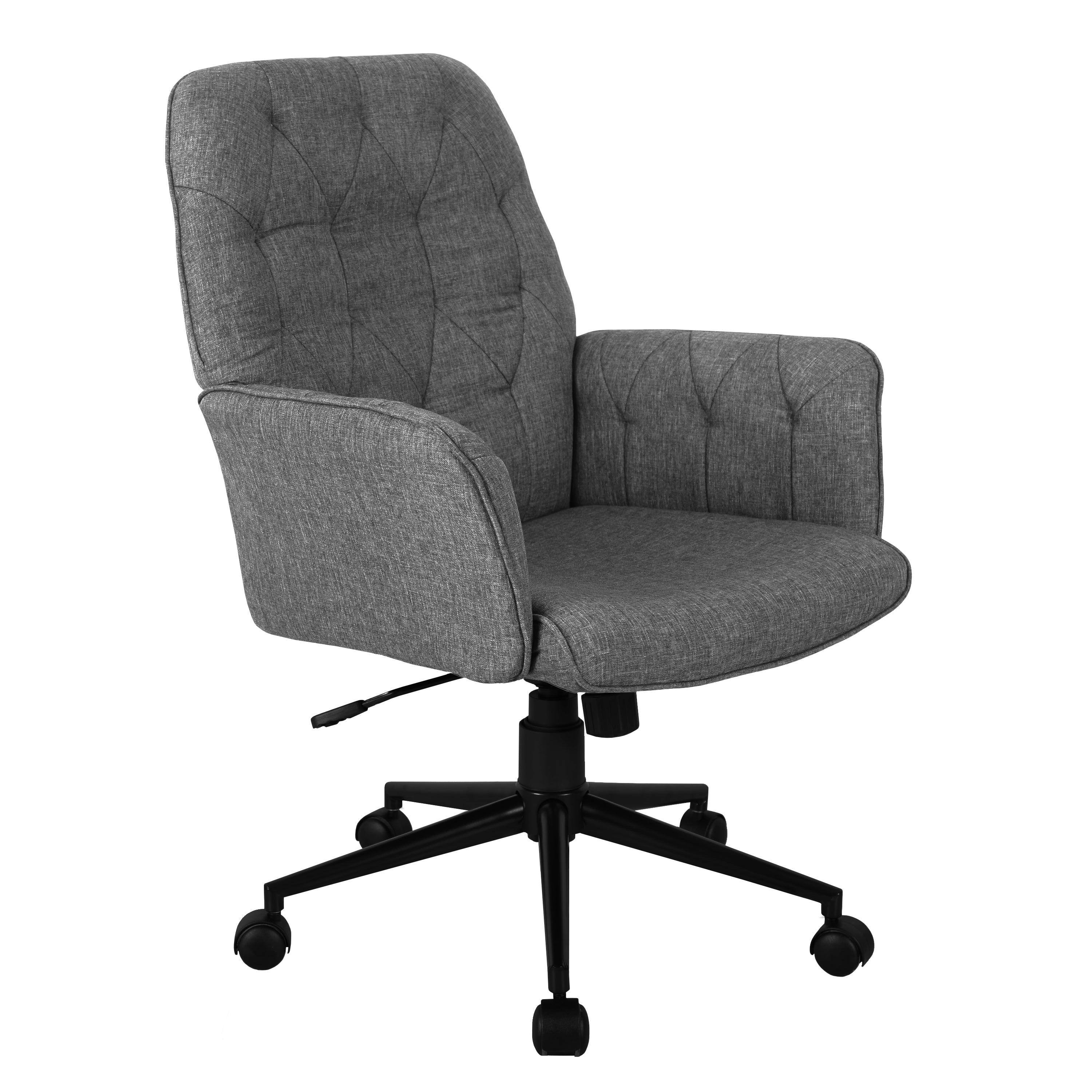 Techni Mobili tufted upholstered office chair, gray