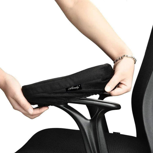 Aloudy Armrest Pads Memory Foam For Office Chair Set Of 2 Black by Platinum-Level Office Chairs