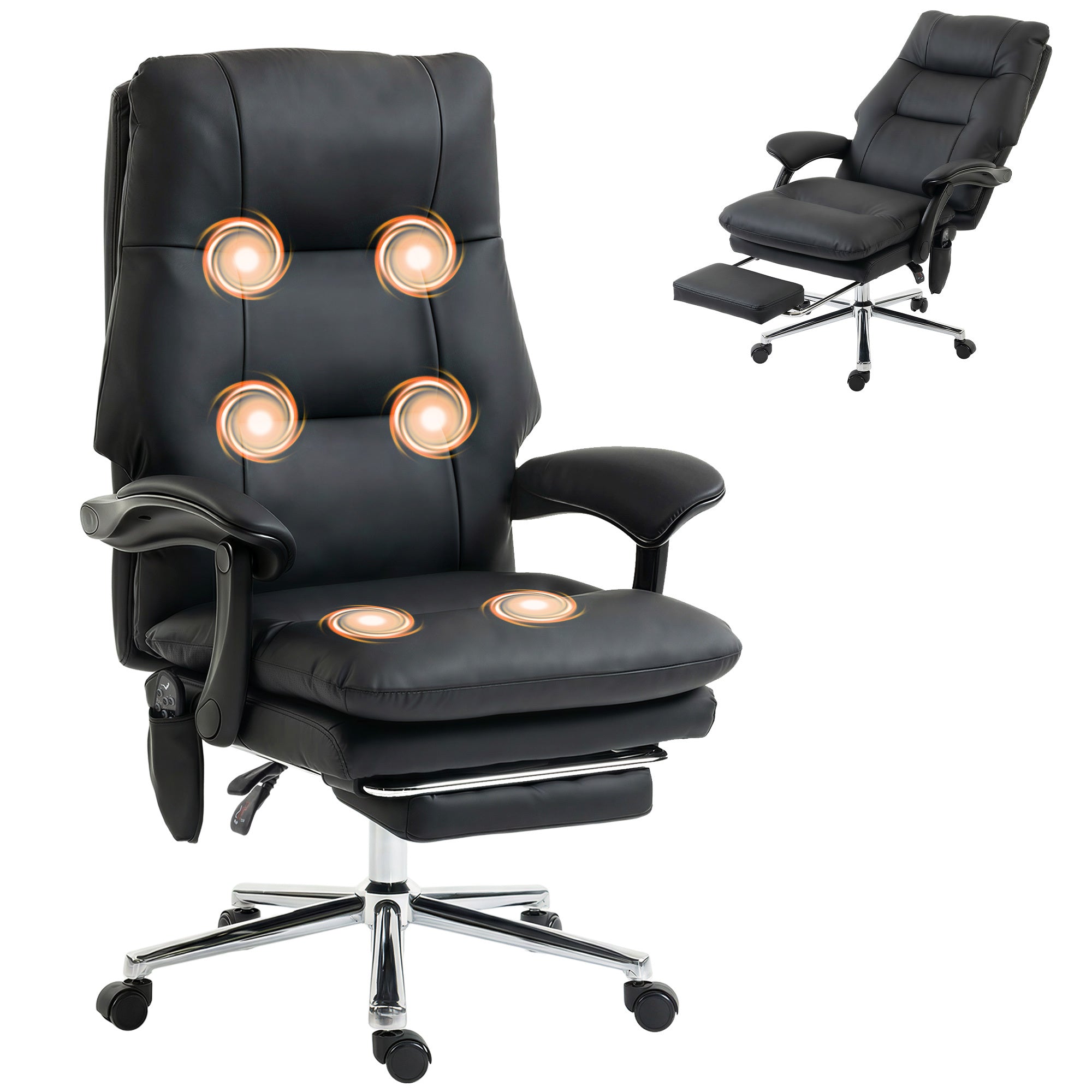 6-point vibration massage office chair – view 2
