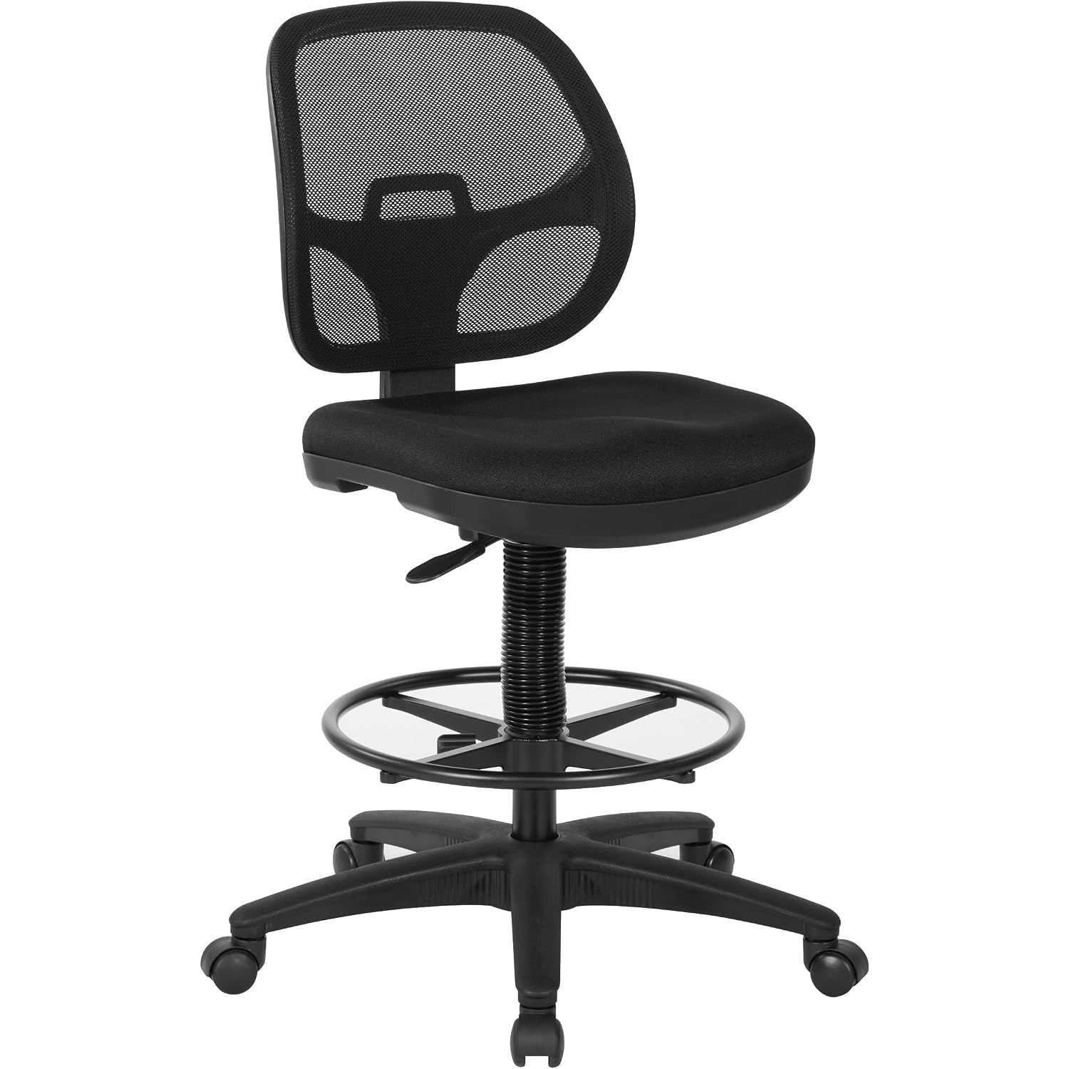 Office Star mesh-back drafting chair with lumbar support