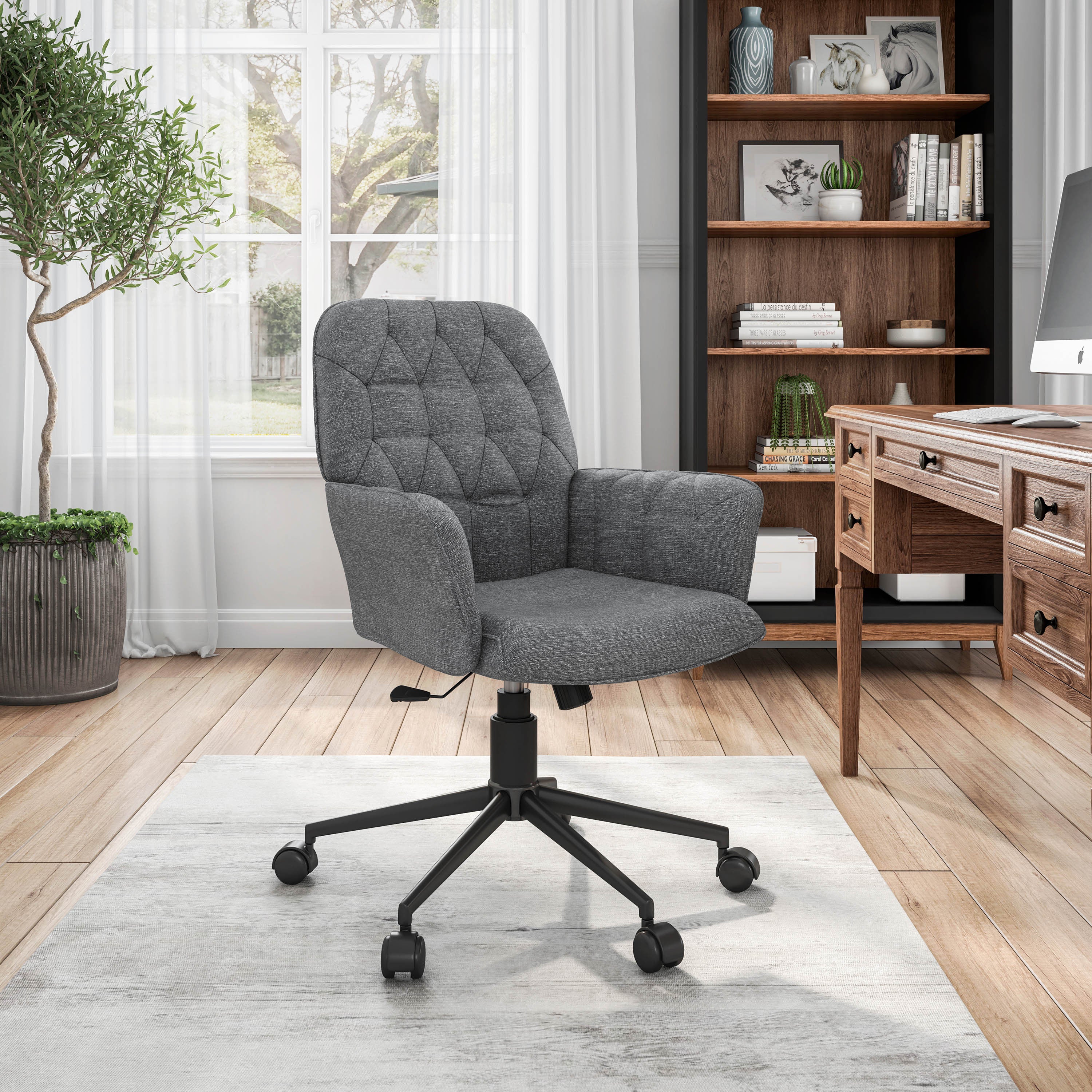 Techni Mobili tufted upholstered office chair – view 2