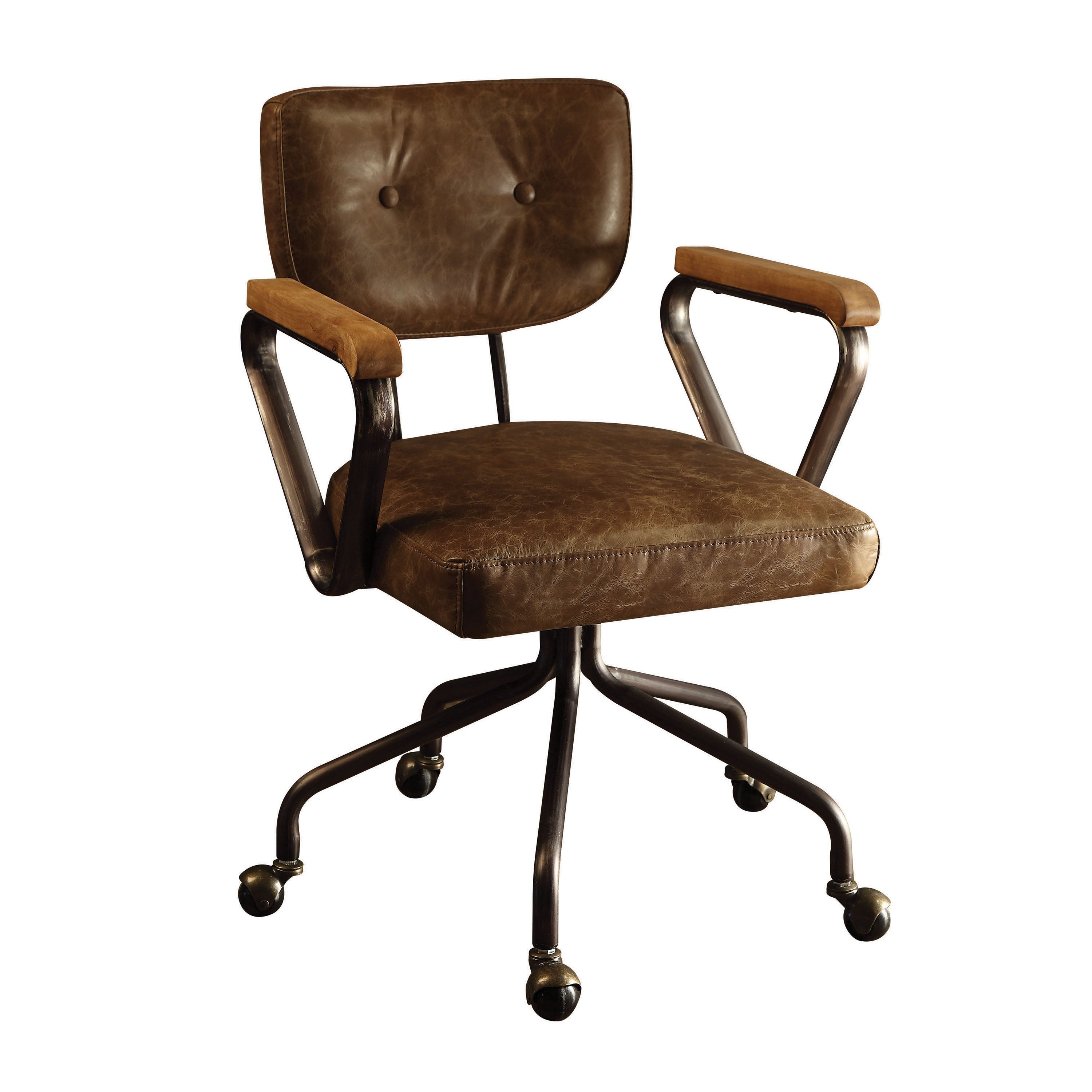 ACME Hallie whiskey top grain leather executive chair