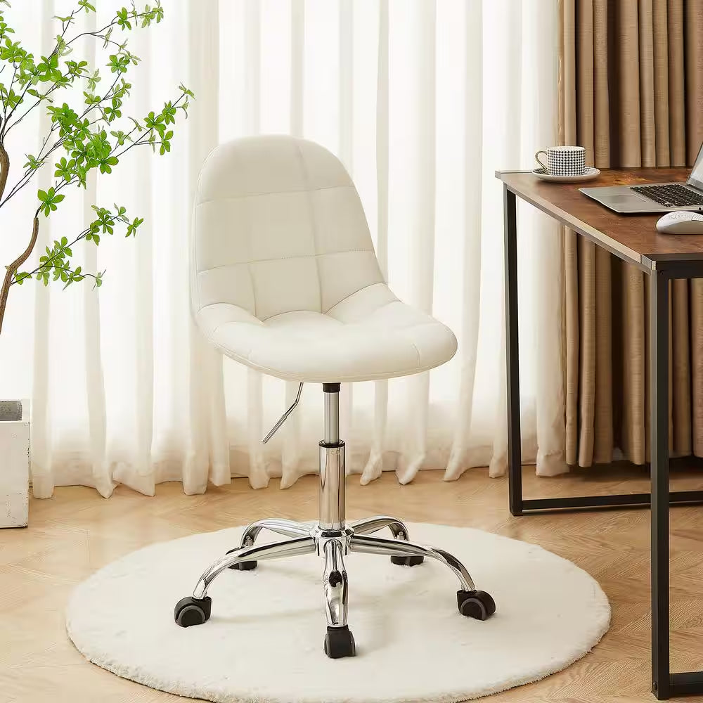 Height adjustable armless office stool – view 2