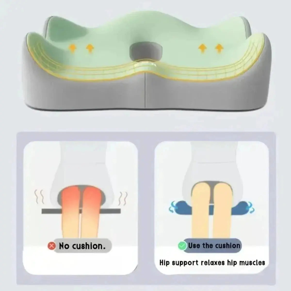 Memory foam seat cushion – view 2