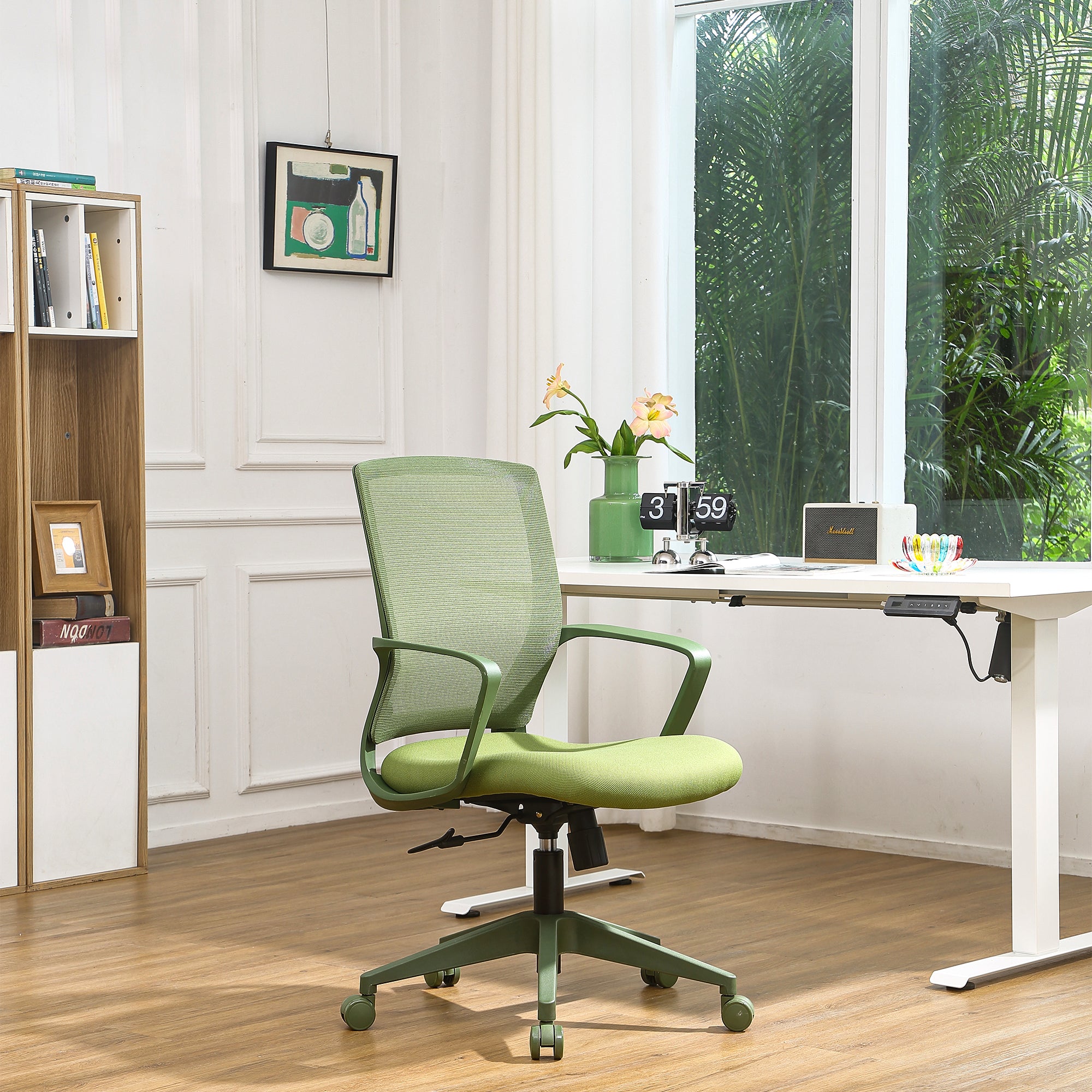 Green Mesh Back Office Task Chair with Lumbar Support, 350 lb - Platinum-Level Office Chairs