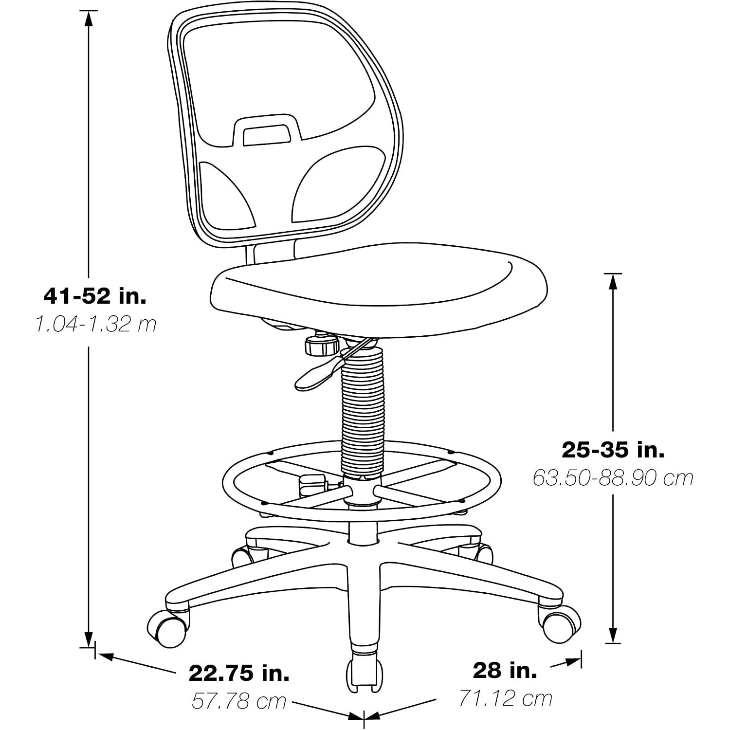 Office Star mesh-back drafting chair – view 2