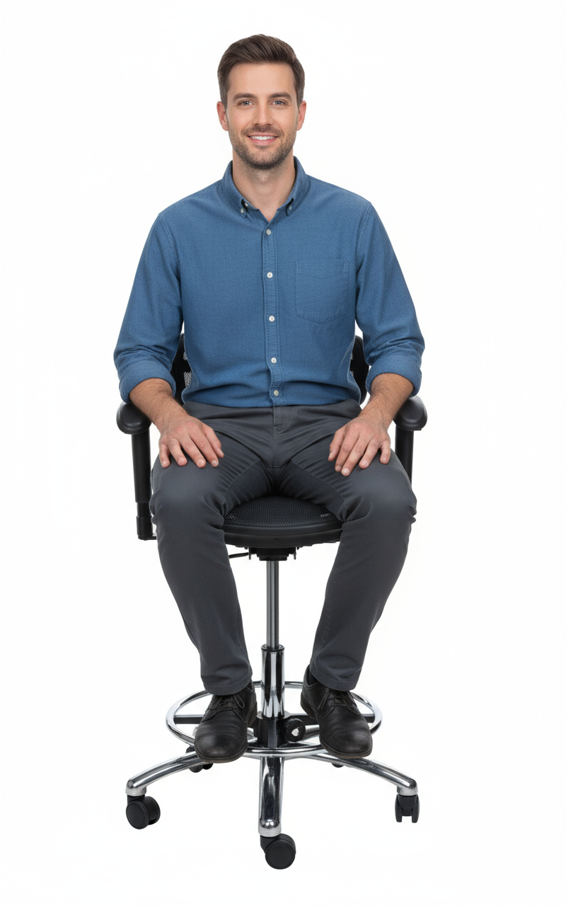 ErgoLab STP silver ergonomic mesh office – view 2