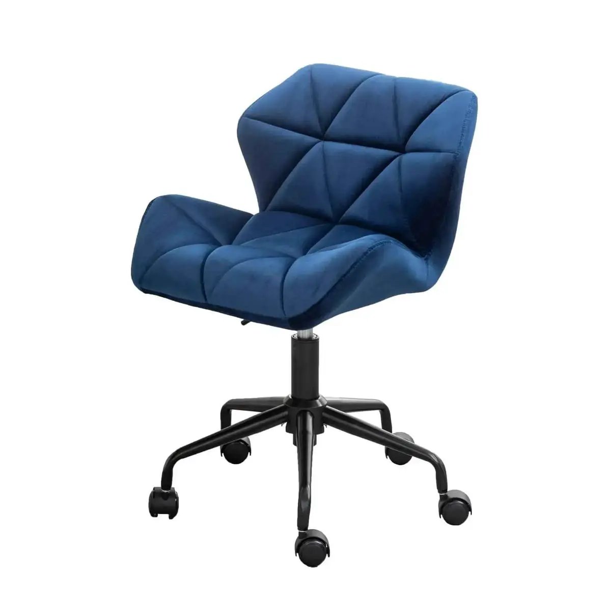 Blue diamond tufted adjustable swivel office chair