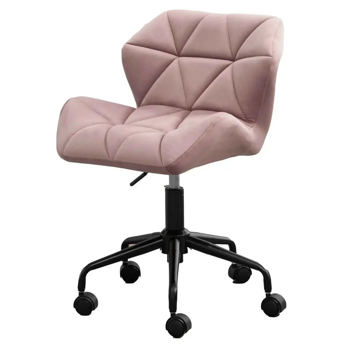 Diamond tufted adjustable velvet office chair