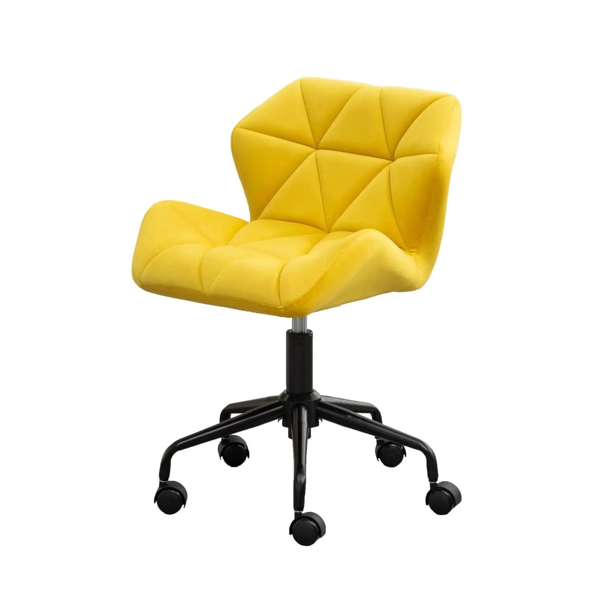 Diamond tufted adjustable swivel office chair, velvet luxe