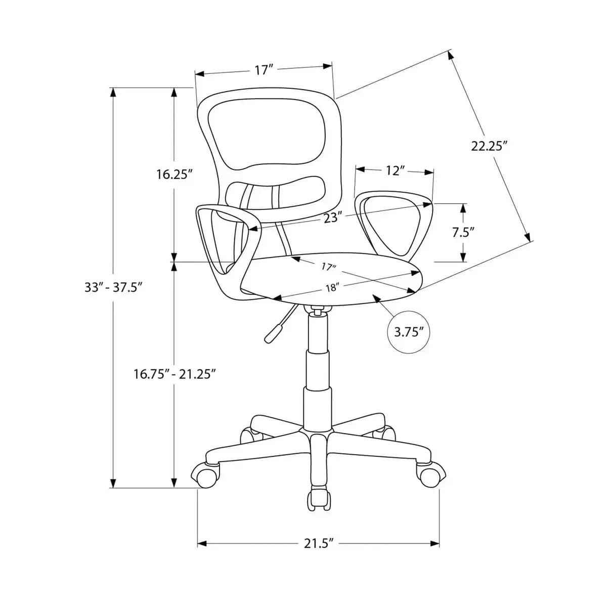 Ergonomic office chair – view 2