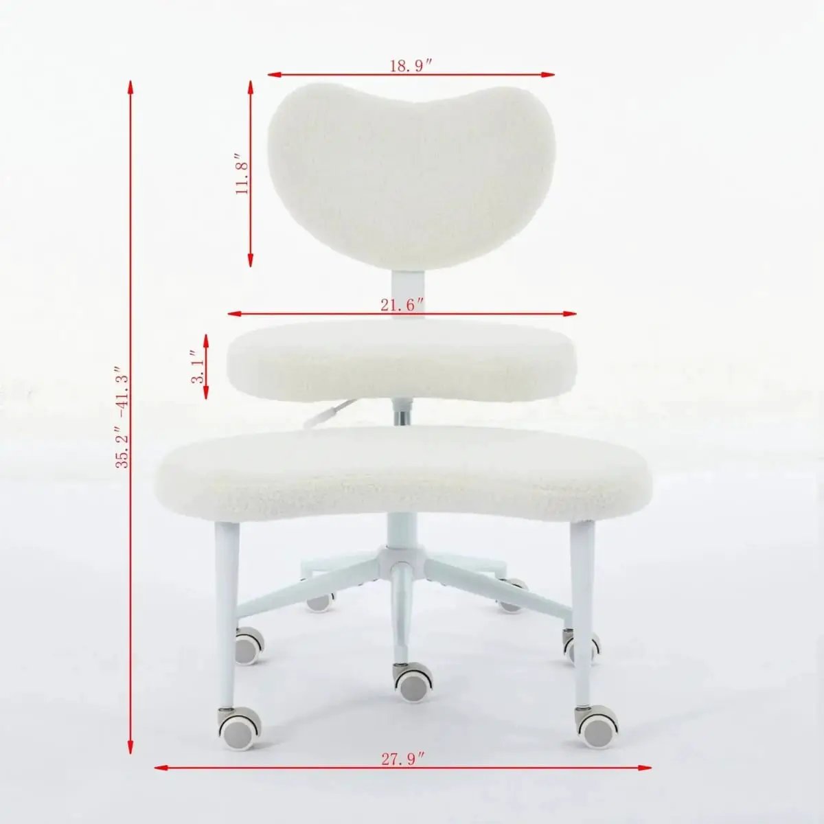 Pink cross legged meditation chair – view 2