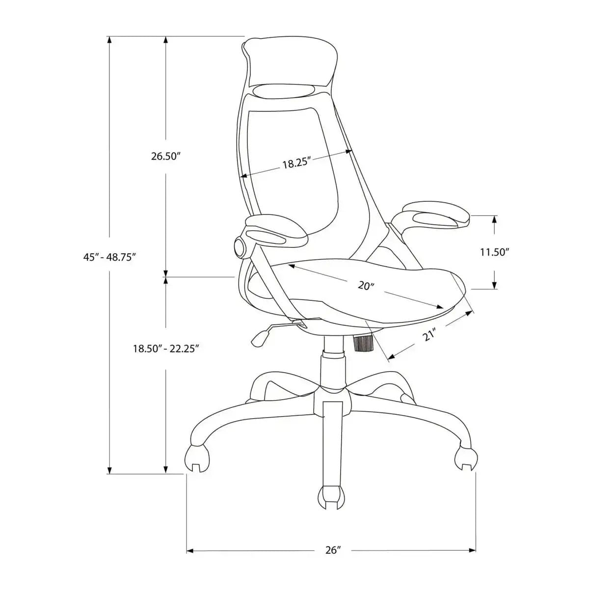 Premium ergonomic mesh office chair – view 2