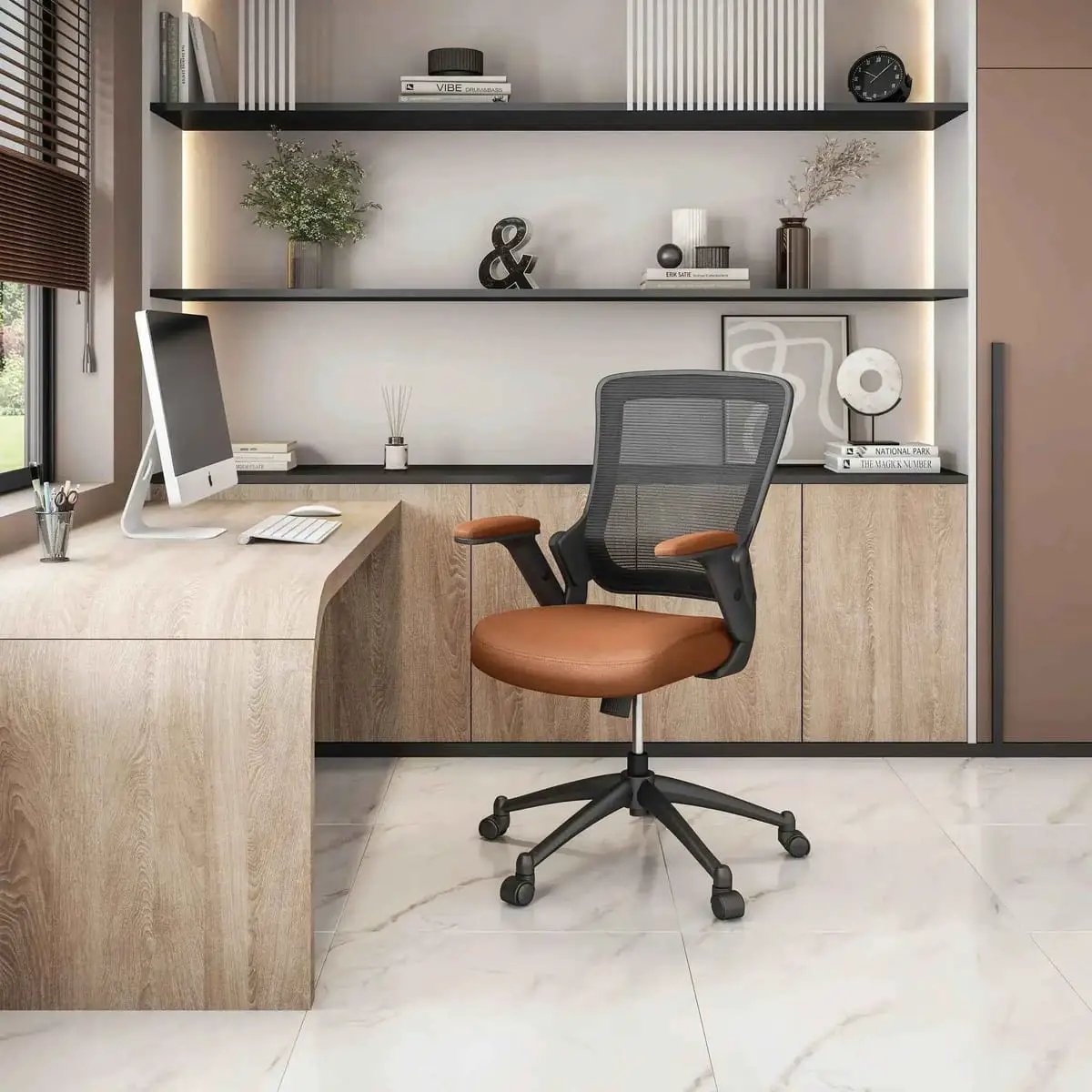 Mid-back mesh task chair – view 2