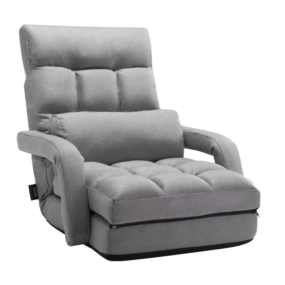 Folding floor chair lounger for gaming and reading