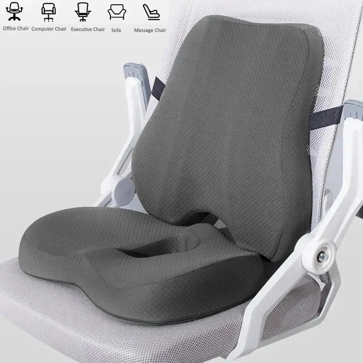 Ergonomic memory foam seat cushion for office chairs