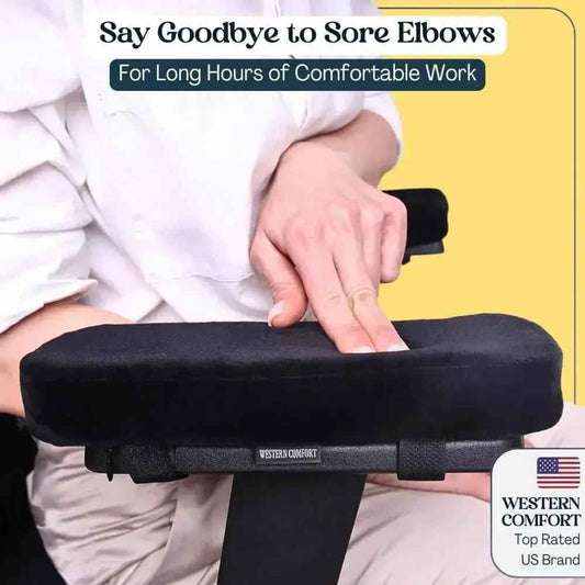 Western Comfort Ergonomic Memory Foam Armrest Pads for Ultimate Office Chair Comfort