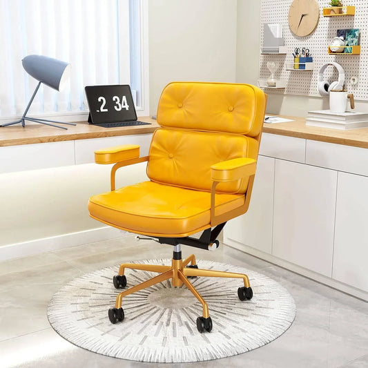 Mid Century Modern Yellow Smiths Office Chair