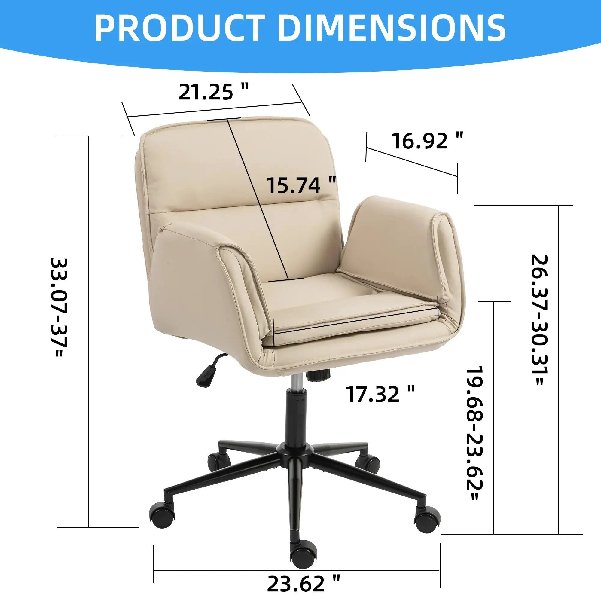 Modern Platinum-Level Office Chairs criss-cross ergonomic desk chair with 360-degree swivel and foldable five-star base.