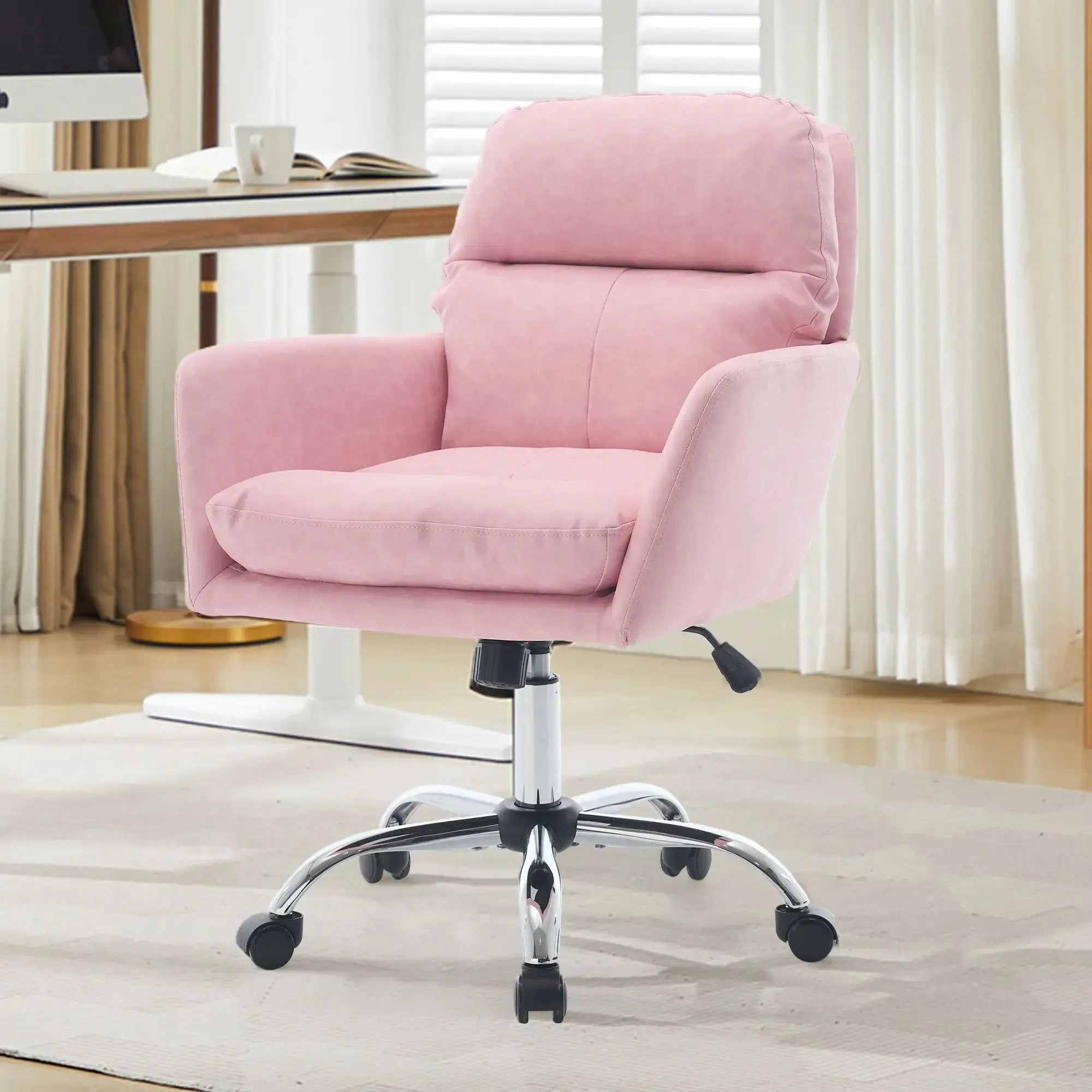 Pink Ergonomic Office Chair - Adjustable Swivel Home Office Desk Chair - Platinum-Level Office Chairs