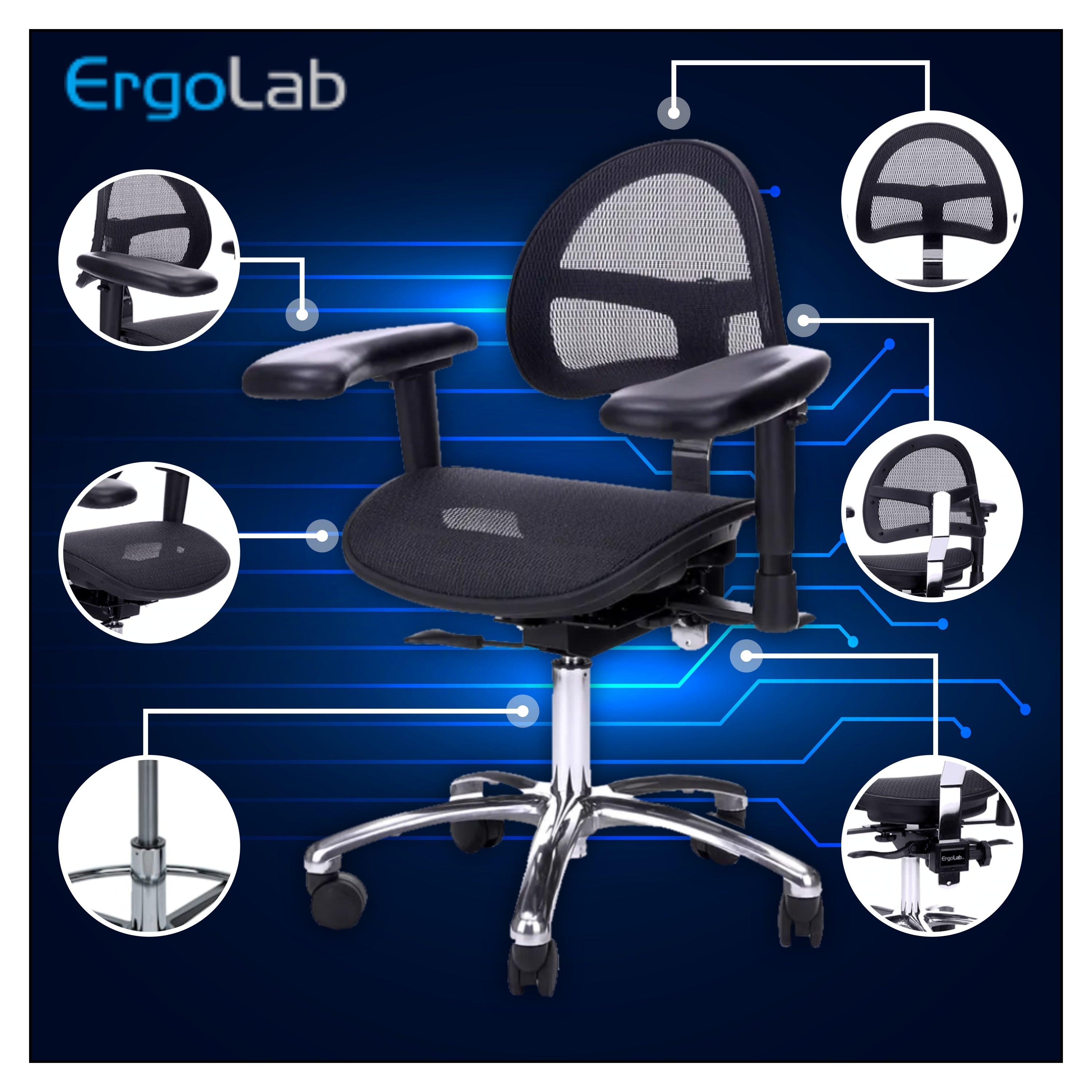 ErgoLab STP Platinum Ergonomic Office Chair - Platinum-Level Office Chairs