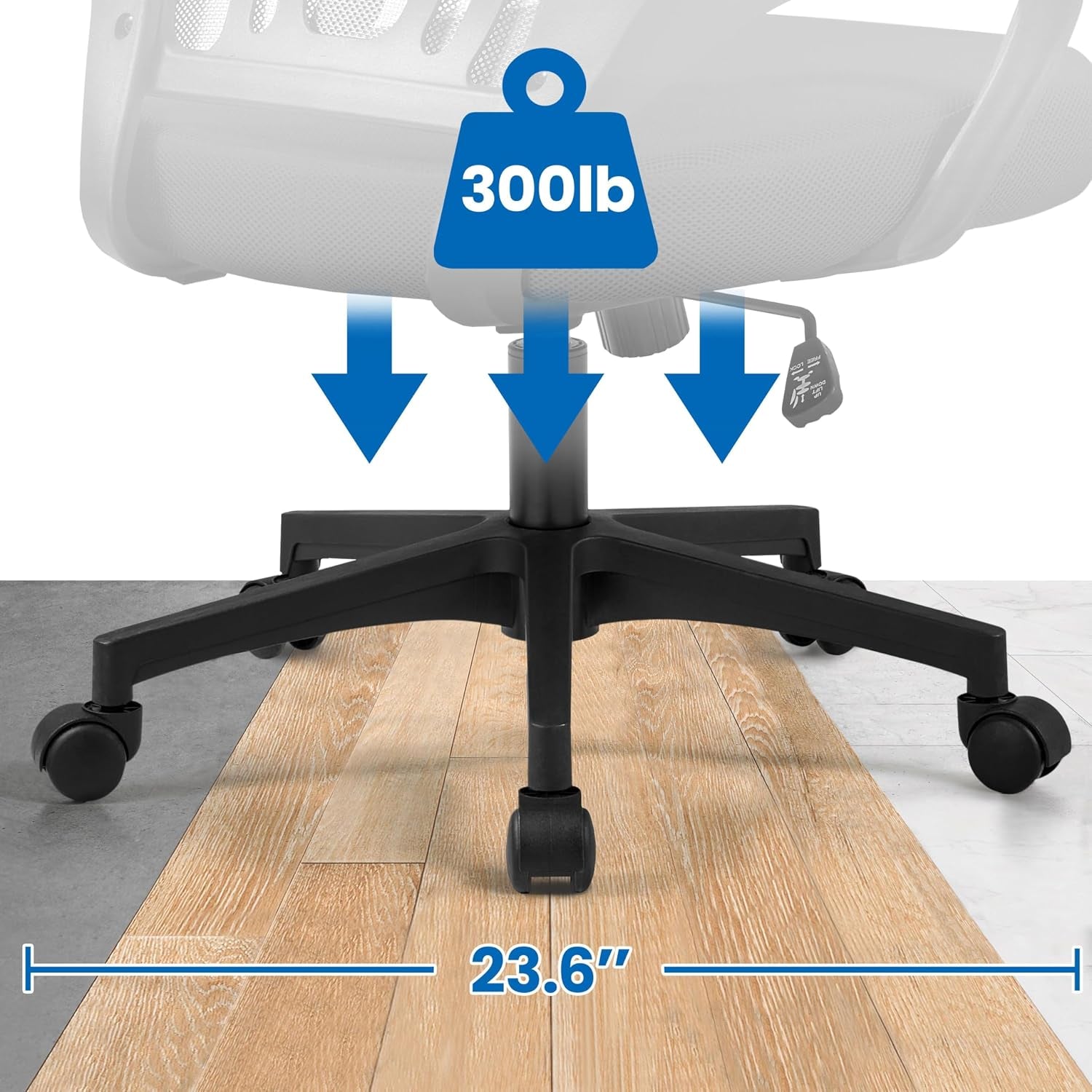Yaheetech Mid Back Mesh Computer Office Desk Chair Adjustable Swivel, Black | Breathable Mesh Back and Foam Padded Seat for Comfortable Work at Home or Office; Steel Frame Holds 300 Lb, Easy Assembly.