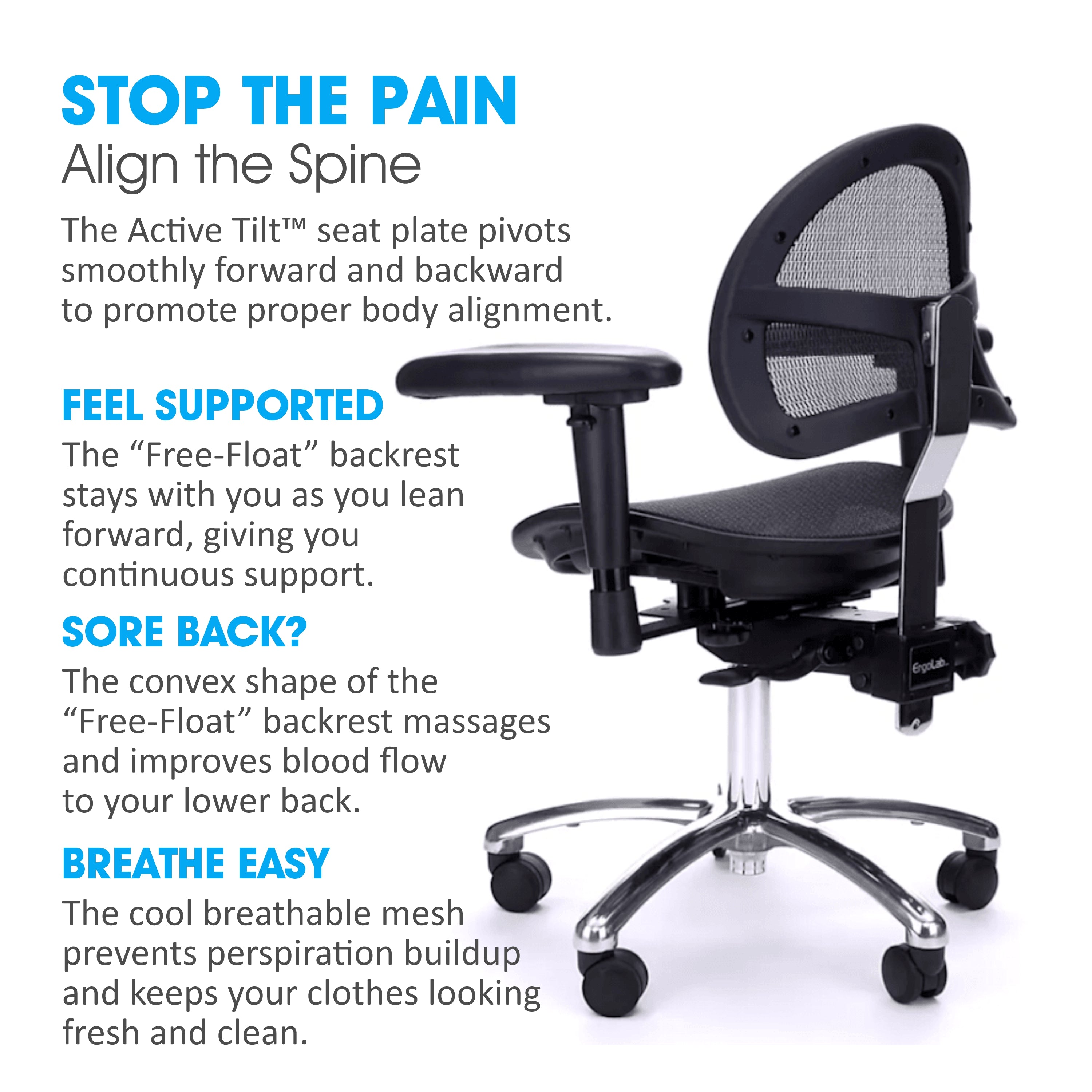 ErgoLab STP Platinum Ergonomic Office Chair - Platinum-Level Office Chairs