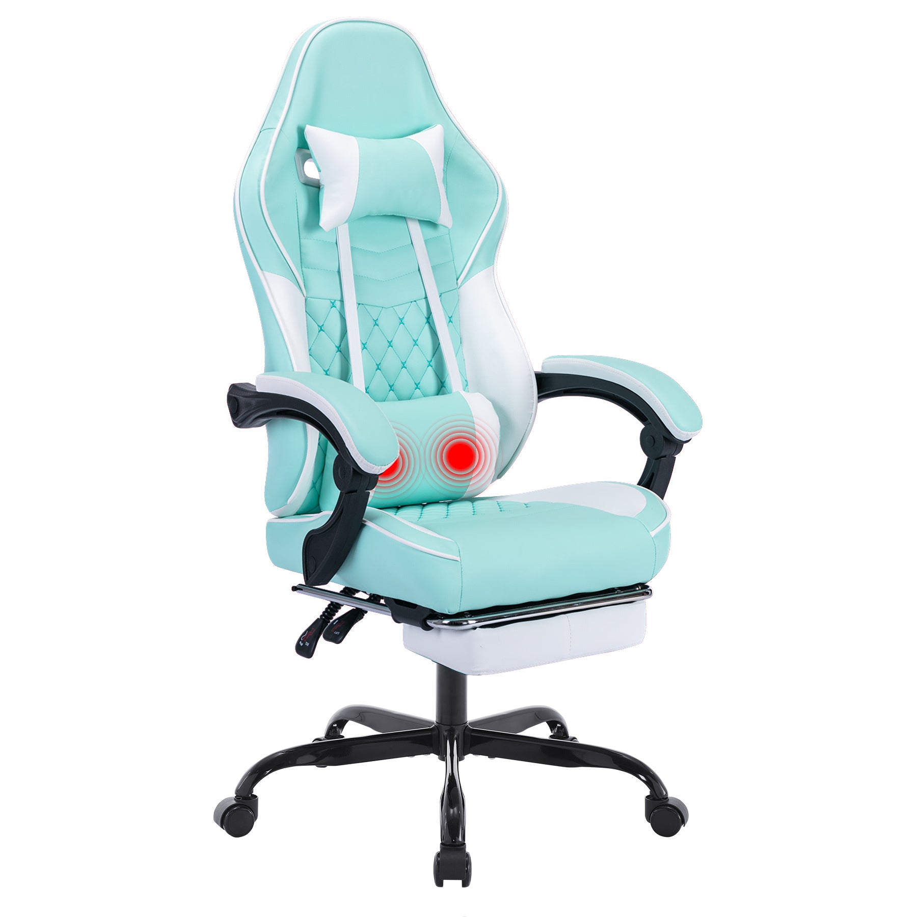 Ergonomic Gaming Chair With Massage Lumbar Support And Footrest - Platinum-Level Office Chairs