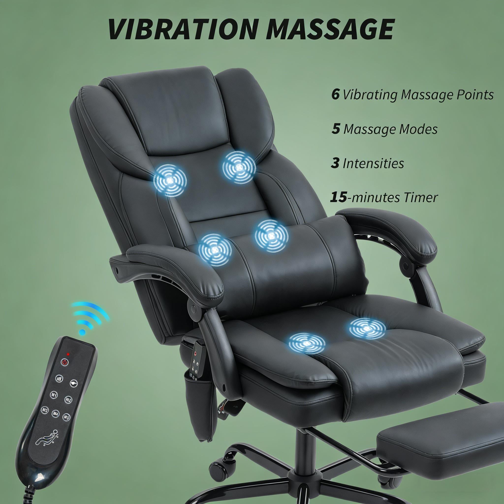 6-point vibration massage office chair with remote