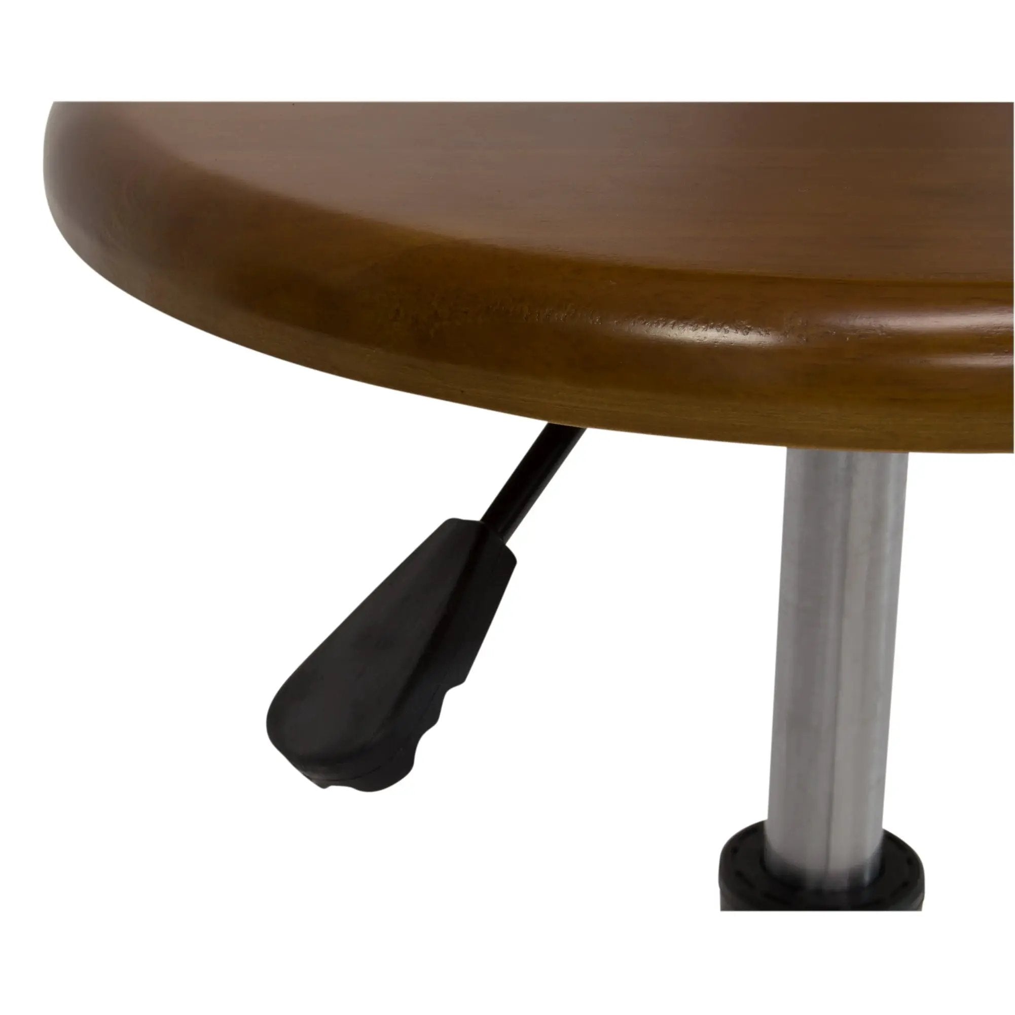 Retro Wood Drafting Stool with Adjustable Height Seat
