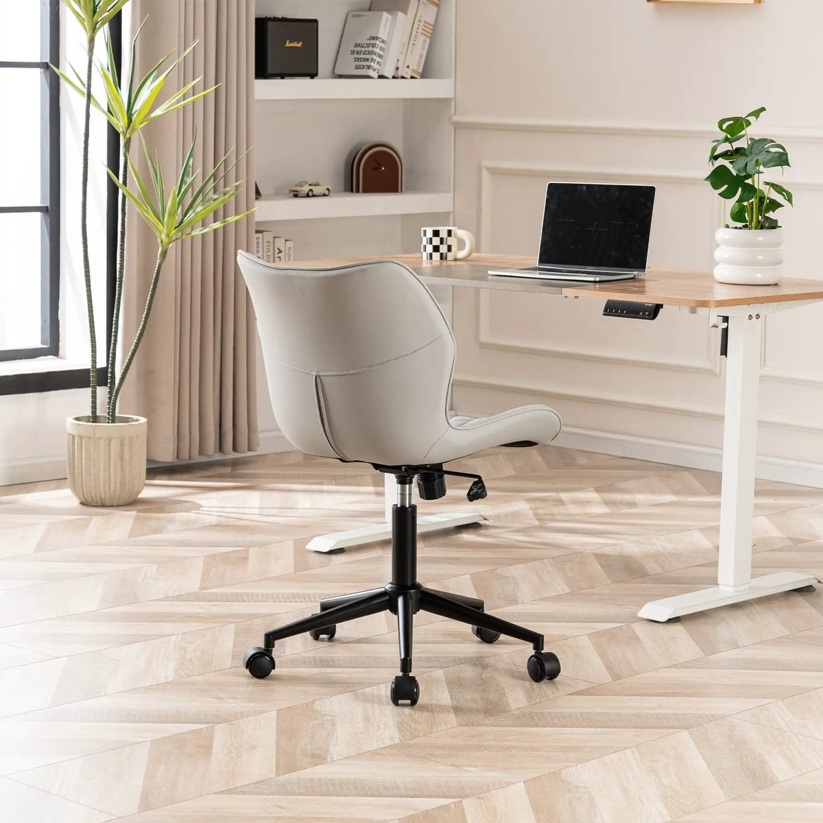 Swivel Armless Desk Chair Office Chairs Makeup Vanity Chair