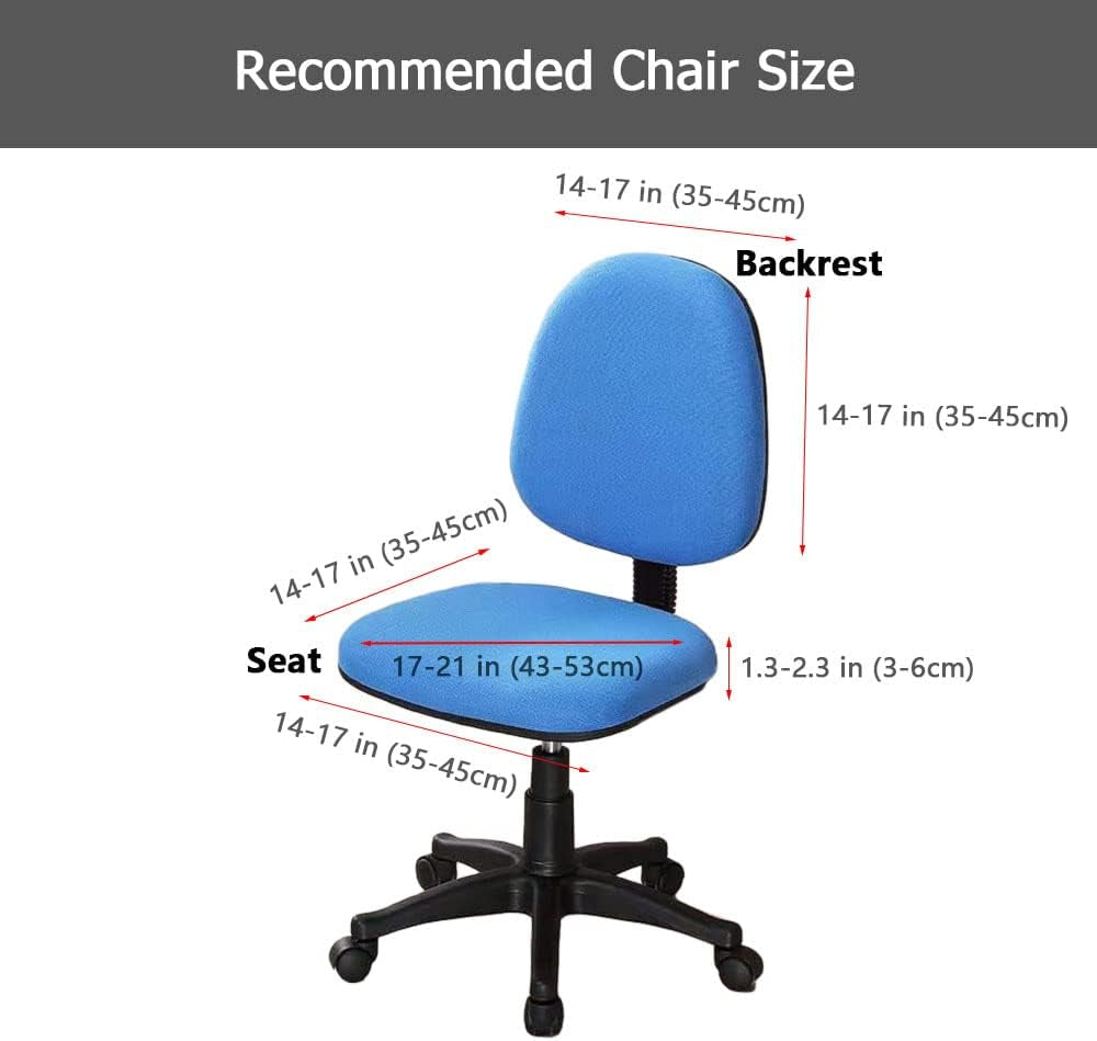 Melaluxe Computer Office Chair Covers - Protective & Stretchable Universal Chair Cover Stretch Rotating Chair Slipcover