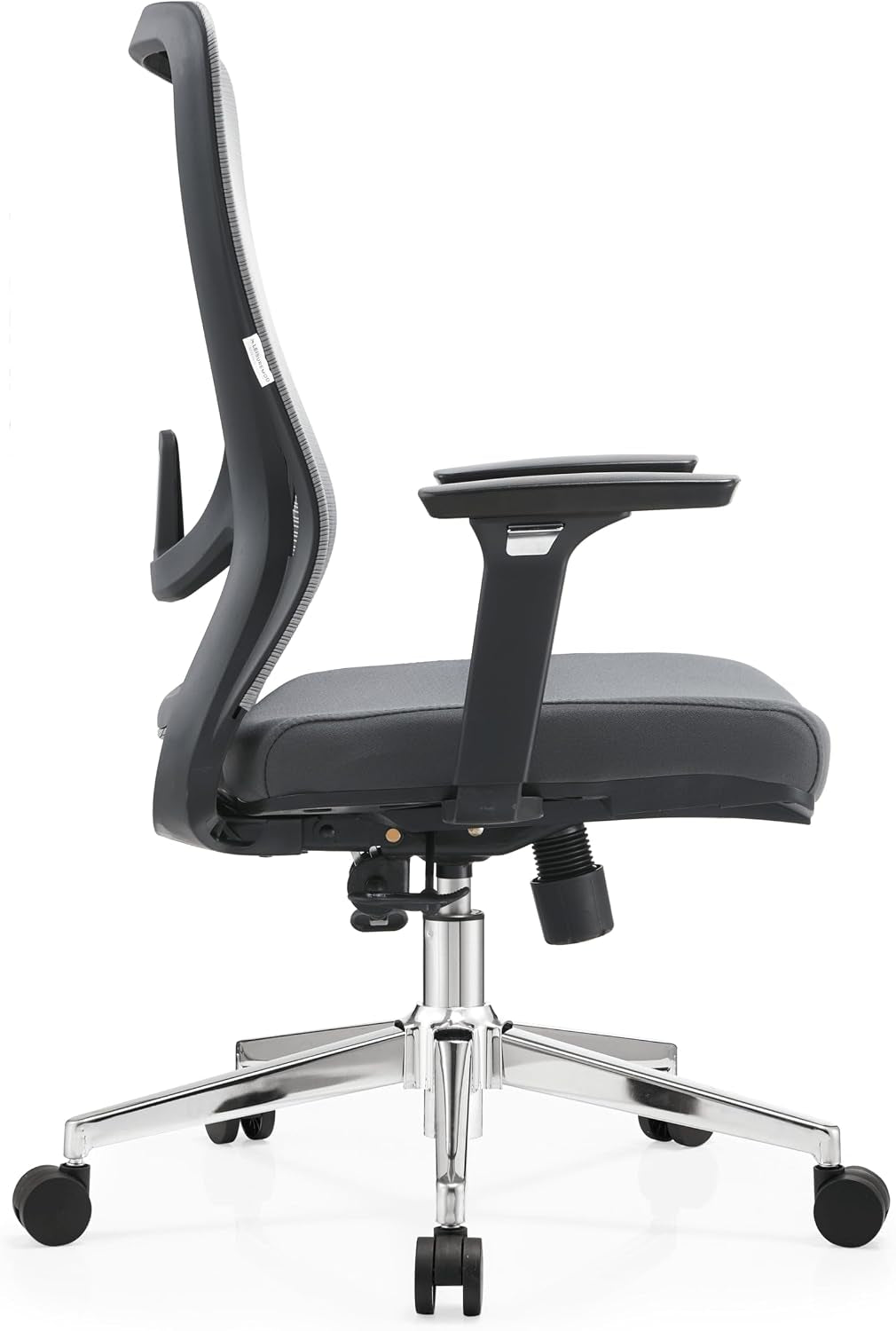 Leisuremod Ergonomic Office Chair Mid-Back Mesh Computer Adjustable Lumbar Support Conference Room Chair with Swivel and Tilt Adorit Series in Grey