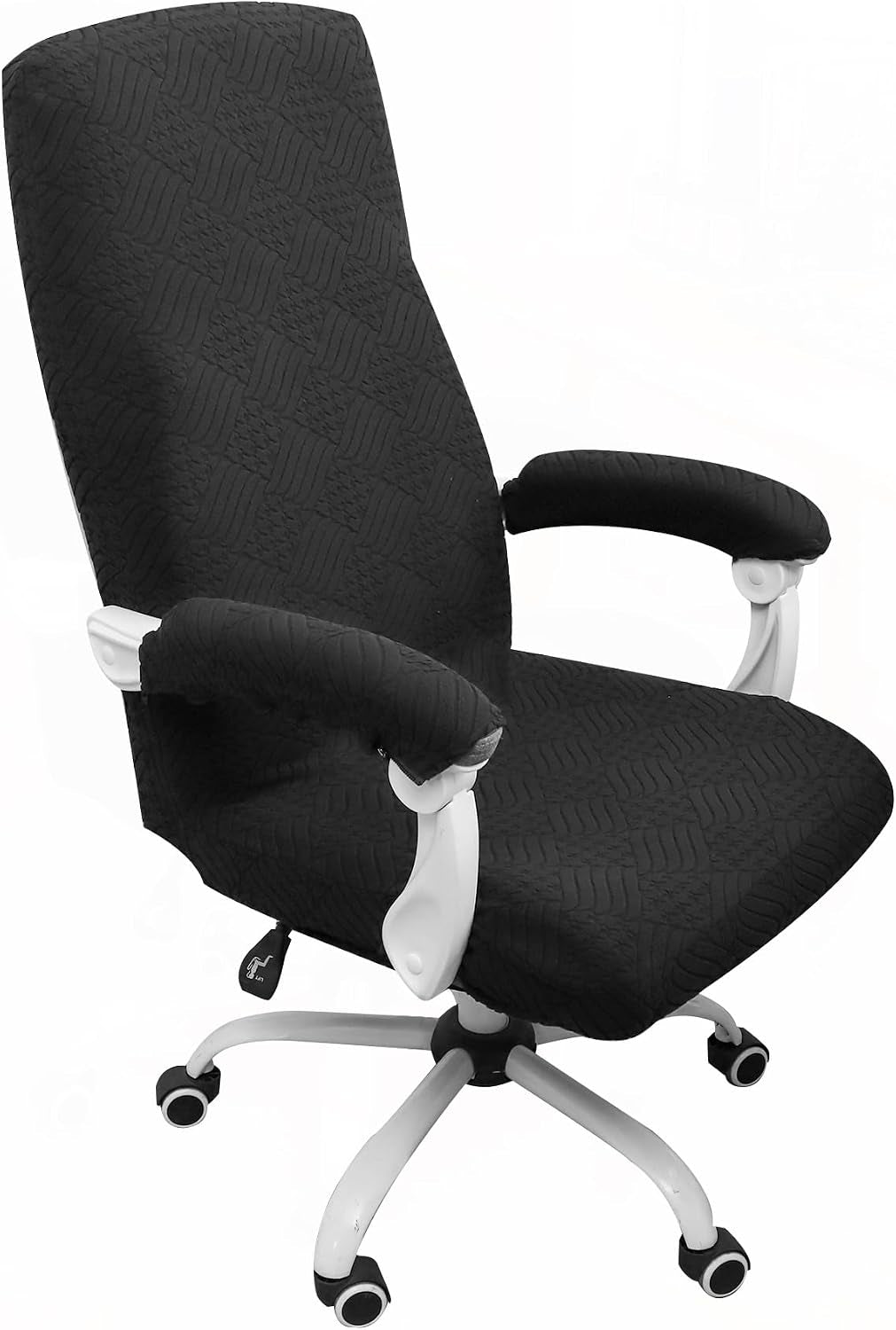 FORCHEER Office Chair Armrest Covers Water Resistant 2PCS Stretch Jacquard Desk Chair Arm Covers for Computer Gaming Chairs Fits 8-13Inch Washable Removable-Black