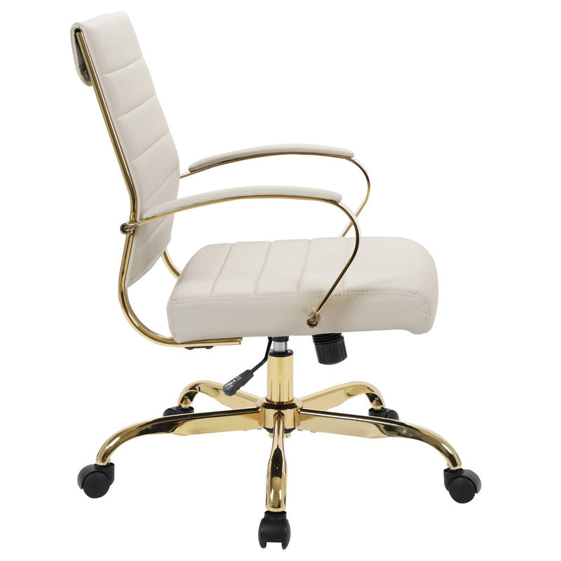 Benmar tan leather office chairs, set of 6 – view 8