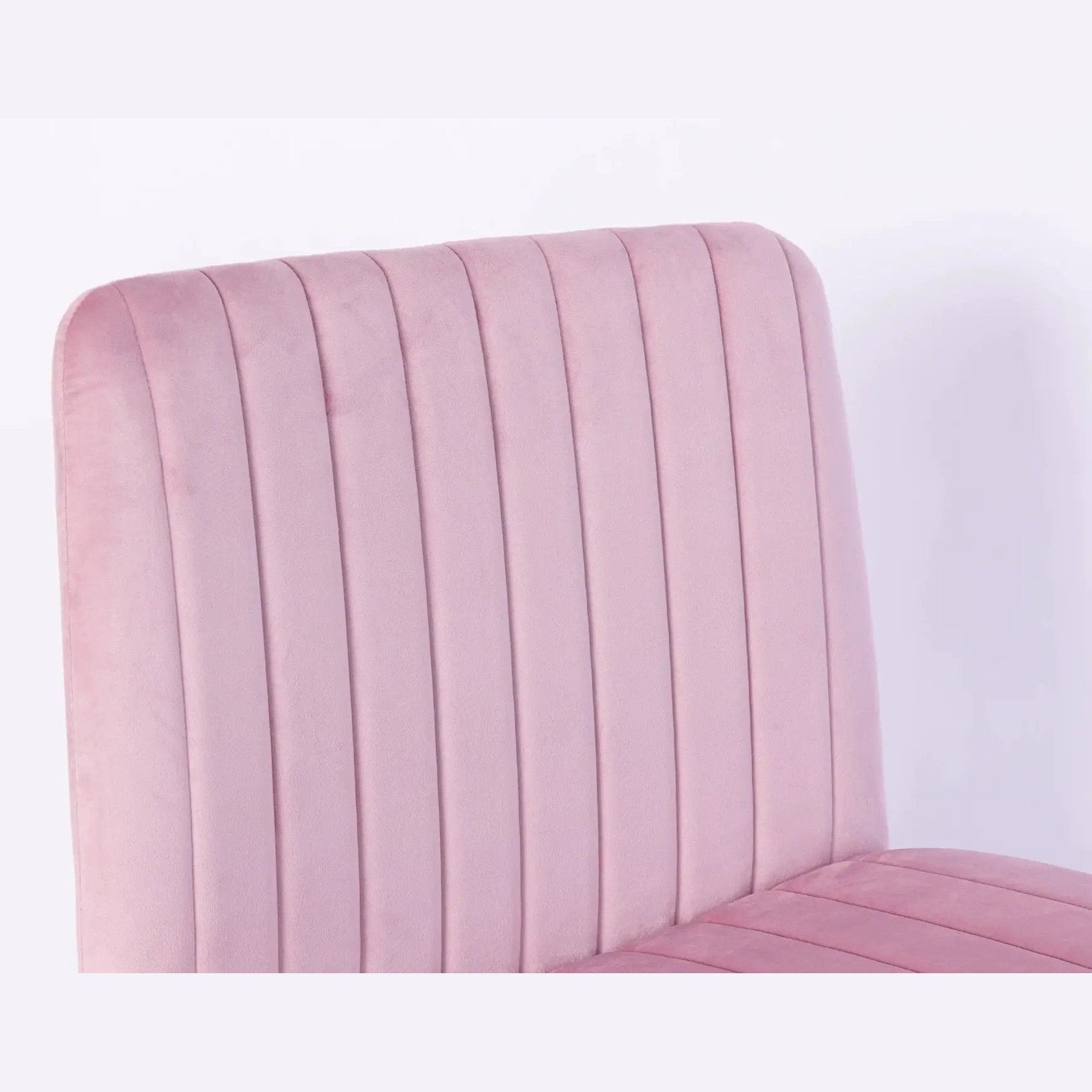 Light Pink Velvet Criss Cross Armless Office Chair With Wheels Makeup by Platinum-Level Office Chairs