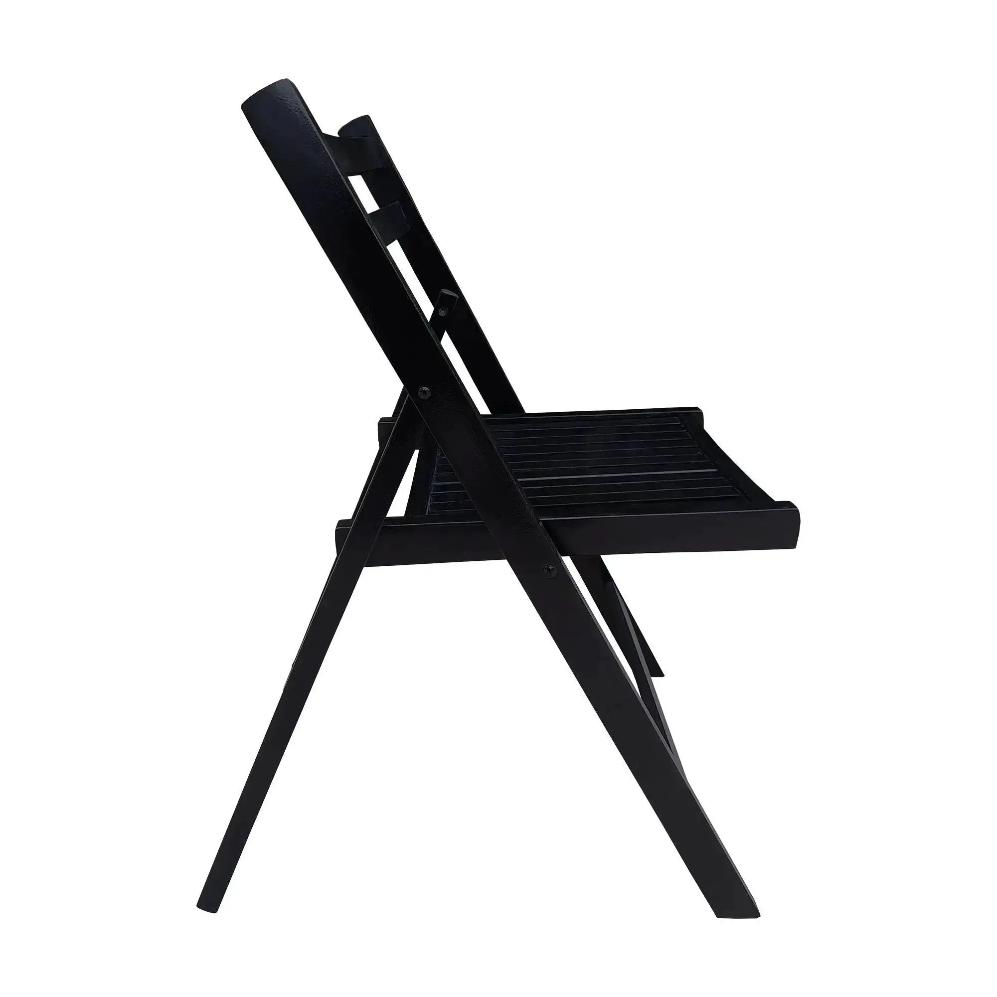 Black Solid Wood Folding Chairs - Set of 4, Compact & Durable - Platinum-Level Office Chairs