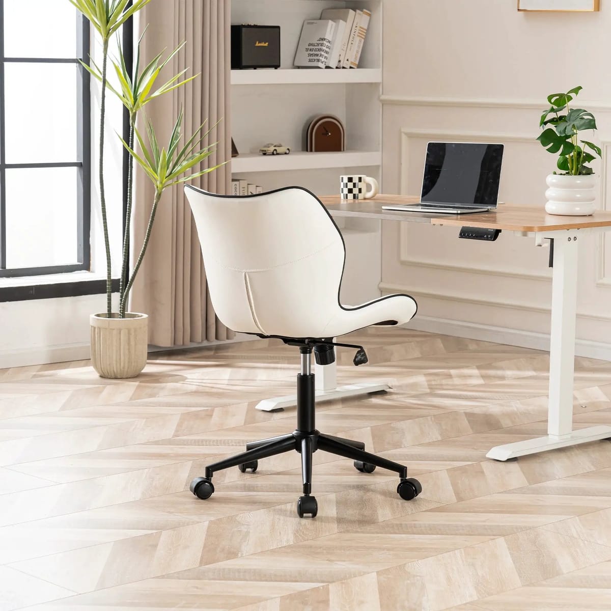 Swivel Armless Desk Chair Office Chairs Makeup Vanity Chair