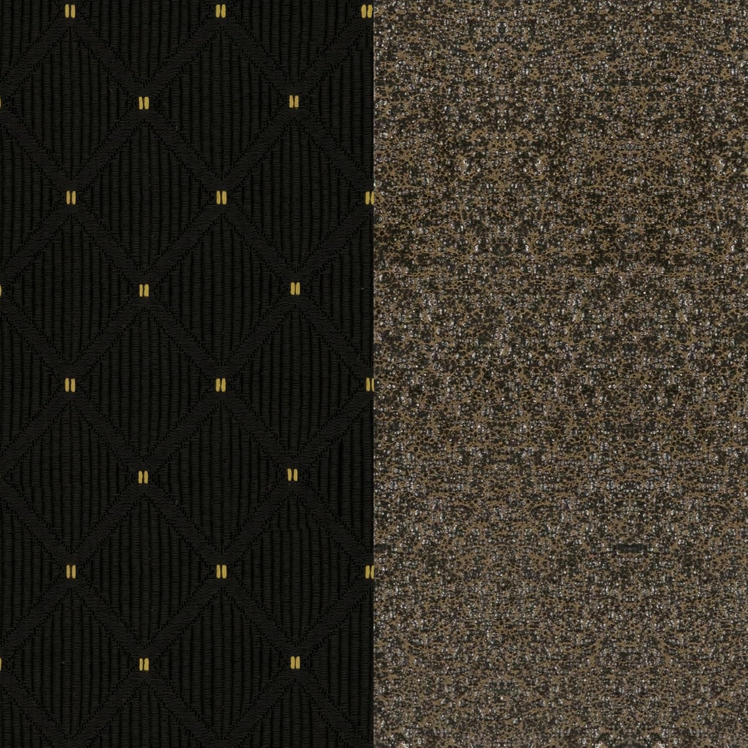 Flash Furniture HERCULES Series 21''W Church Chair in Black Dot Patterned Fabric with Cup Book Rack - Gold Vein Frame