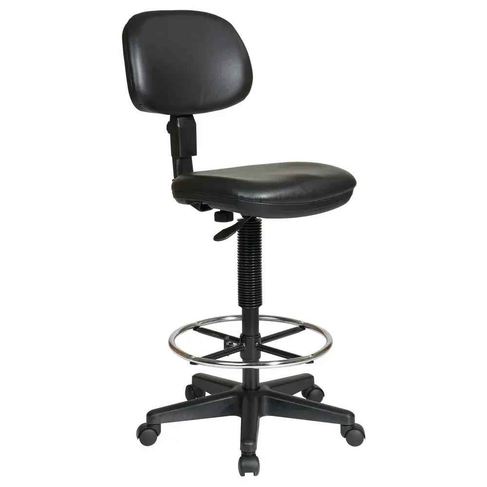 Drafting Chair with Adjustable Height and Comfortable Vinyl Seat