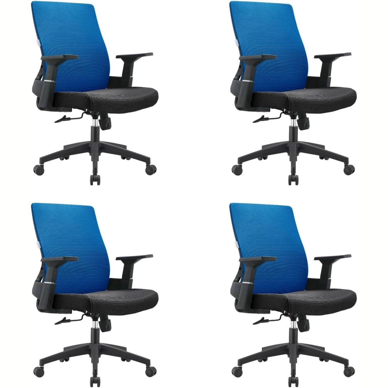 Leisuremod Ergonomic Office Chair, 360 Degree Swivel & Tilt with Rolling Wheels, Adjustable Height, Grey