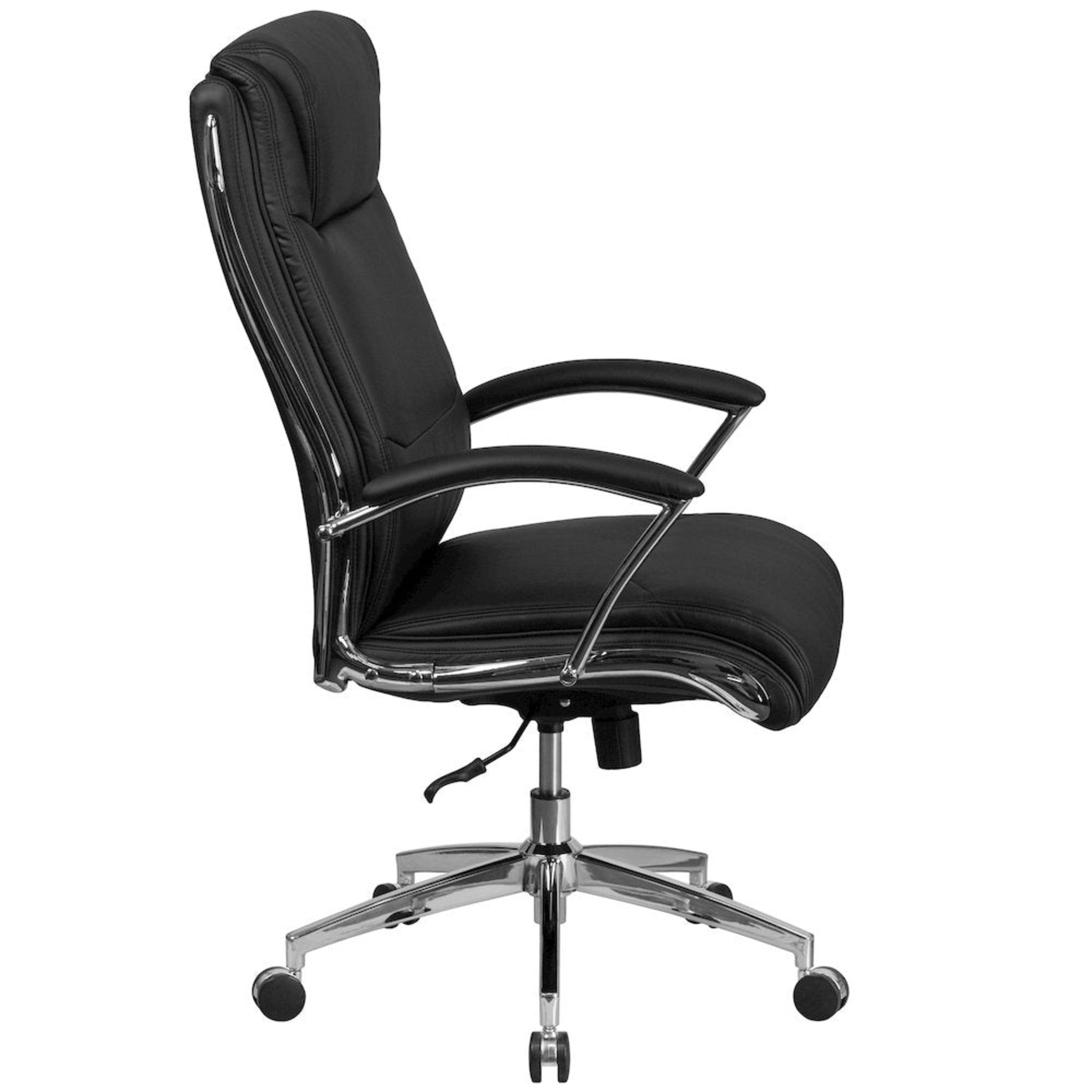 High Back Black LeatherSoft Executive Swivel Office Chair with Chrome Base